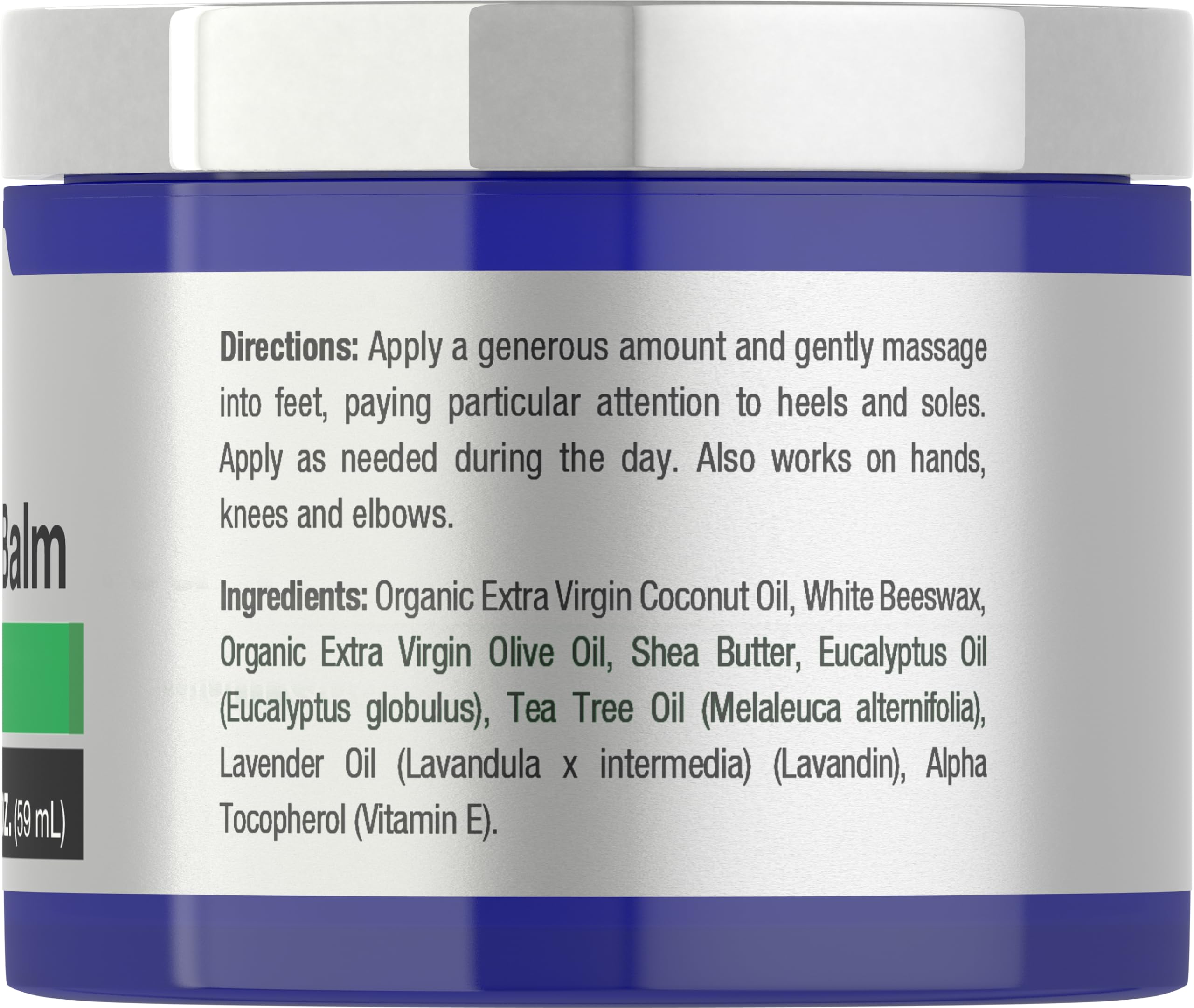 Tea Tree Oil Foot Balm | 2 oz | Moisturizes and Nourishes Dry Skin & Feet | Scientifically Horbäach