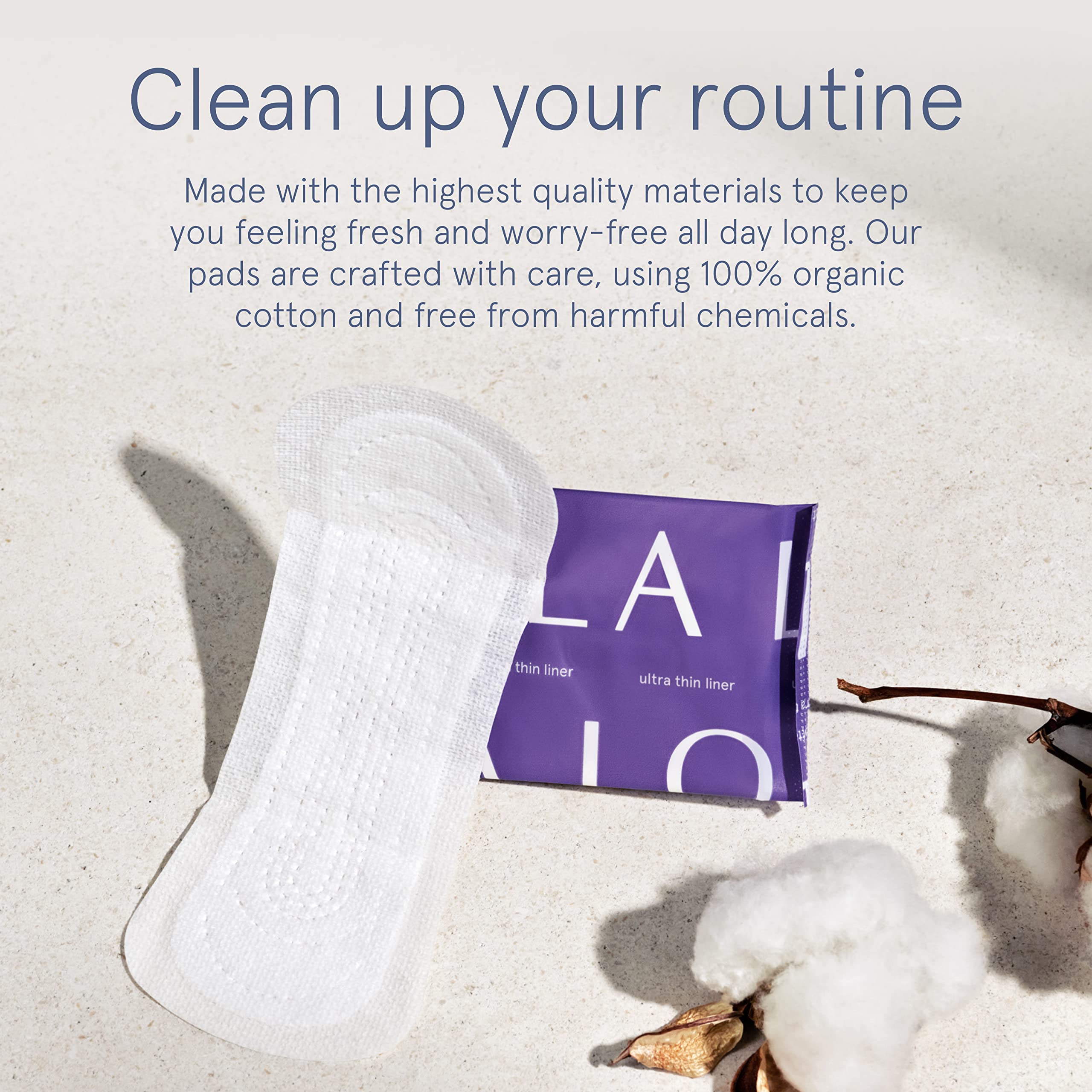 LOLA Ultra Thin Liners, 108 Count - Cotton Panty Liners for Women, Hypoallergenic Pads for Women LOLA