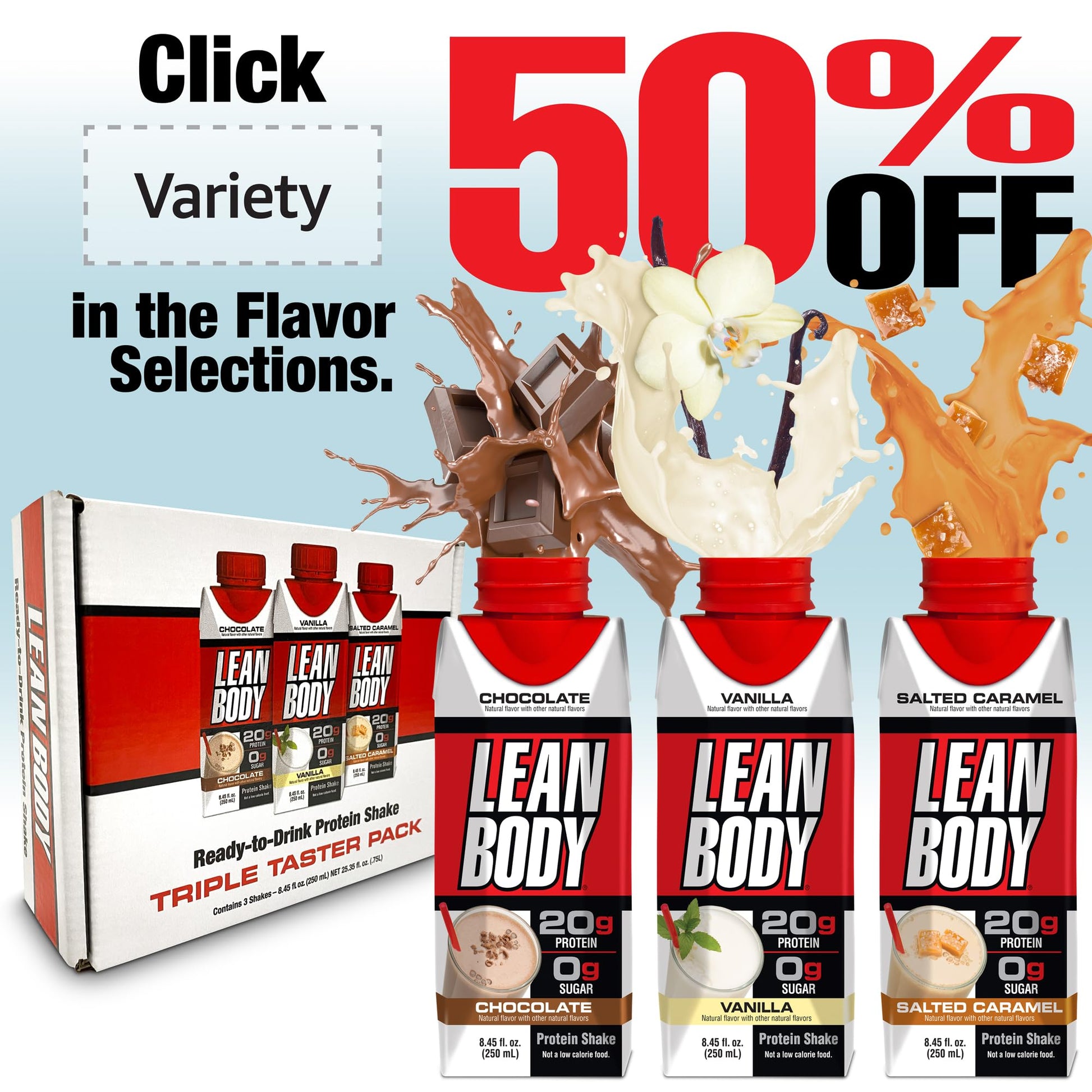 Lean Body Ready-to-Drink Salted Caramel Protein Shake, 40g Protein, Whey Blend Labrada
