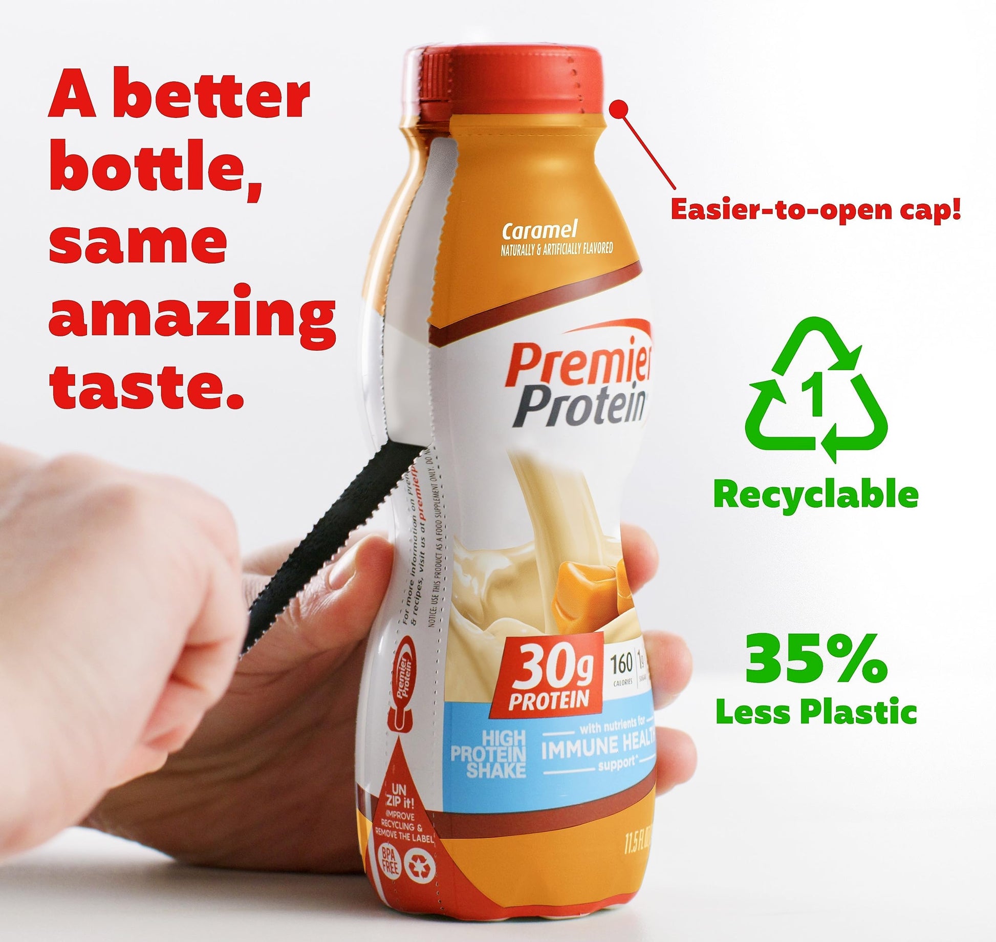 Premier Liquid Protein Shake, Caramel, 30g Protein, 1g Sugar, 24 Vitamins & Minerals Premier Protein