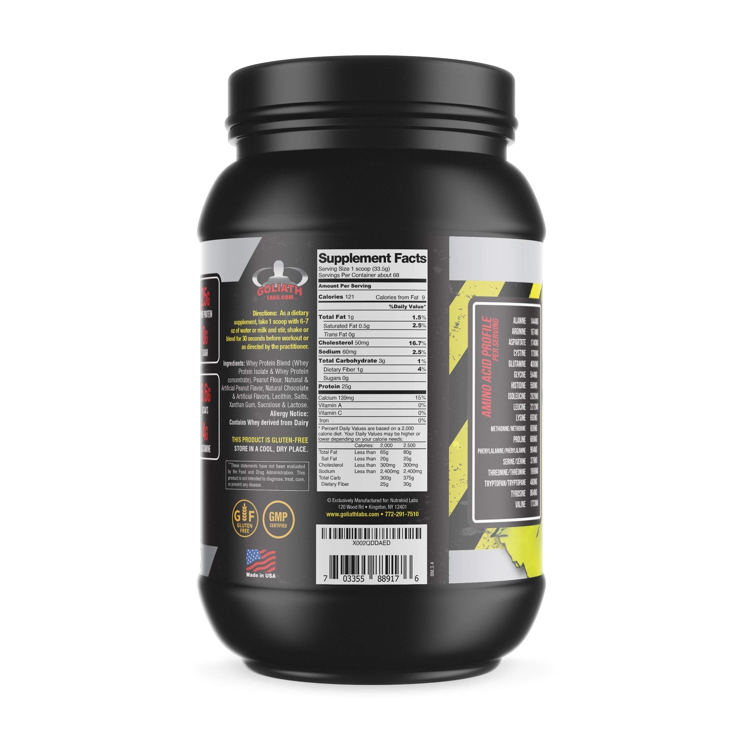 COLOSSAL LABS Whey Protein Powder [15 lbs/Pack of 1]– Peanut Butter-Chocolate Protein COLOSSAL LABS