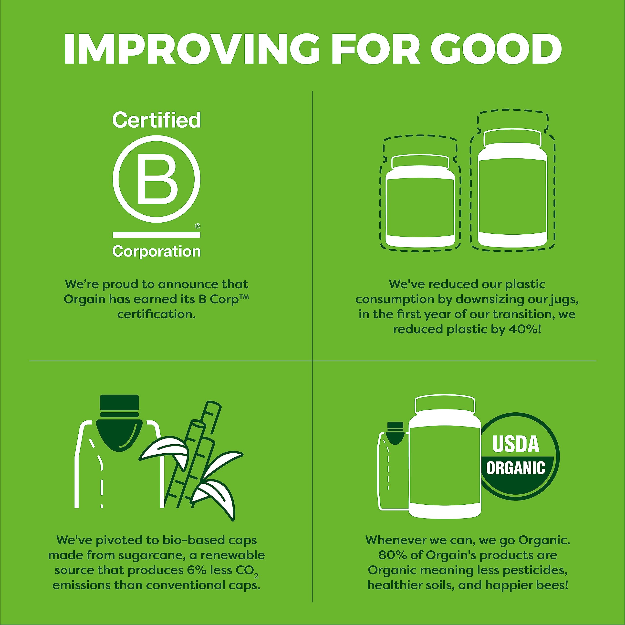 Orgain Whey Protein Powder, Vanilla Bean - 21g Grass Fed Dairy Protein, Gluten Free Orgain