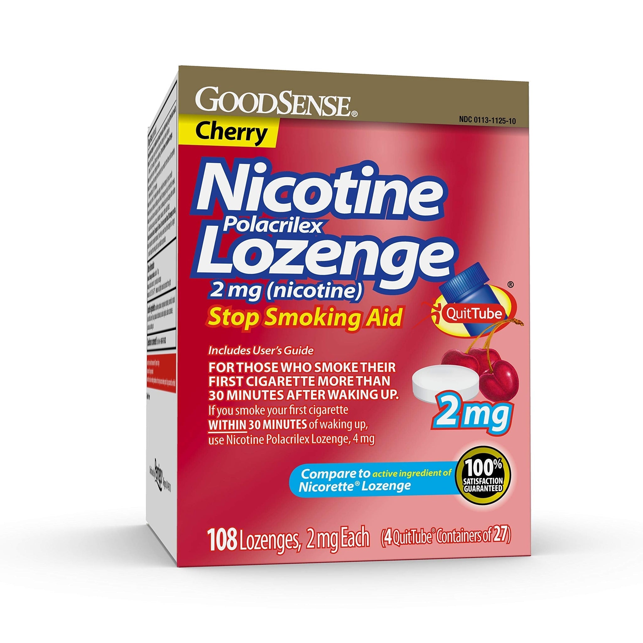 GoodSense Nicotine Polacrilex Lozenge, 2 mg (nicotine), Stop Smoking Aid GoodSense