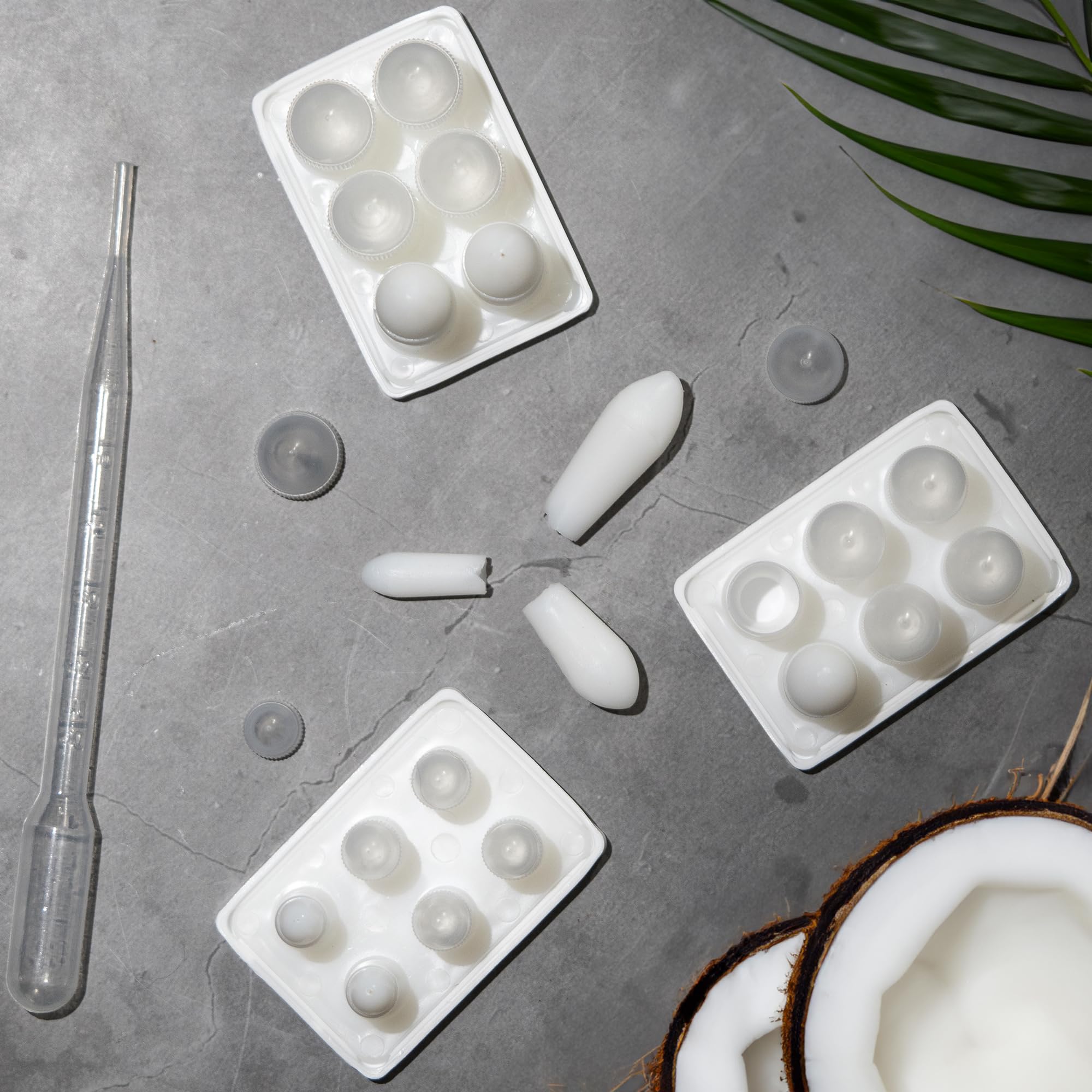 Suppository Molds Kit - Made in France, 3 Sizes (1ml, 2ml, 3ml), Reusable Suppositories Mold - 4 Trays Hoxycom