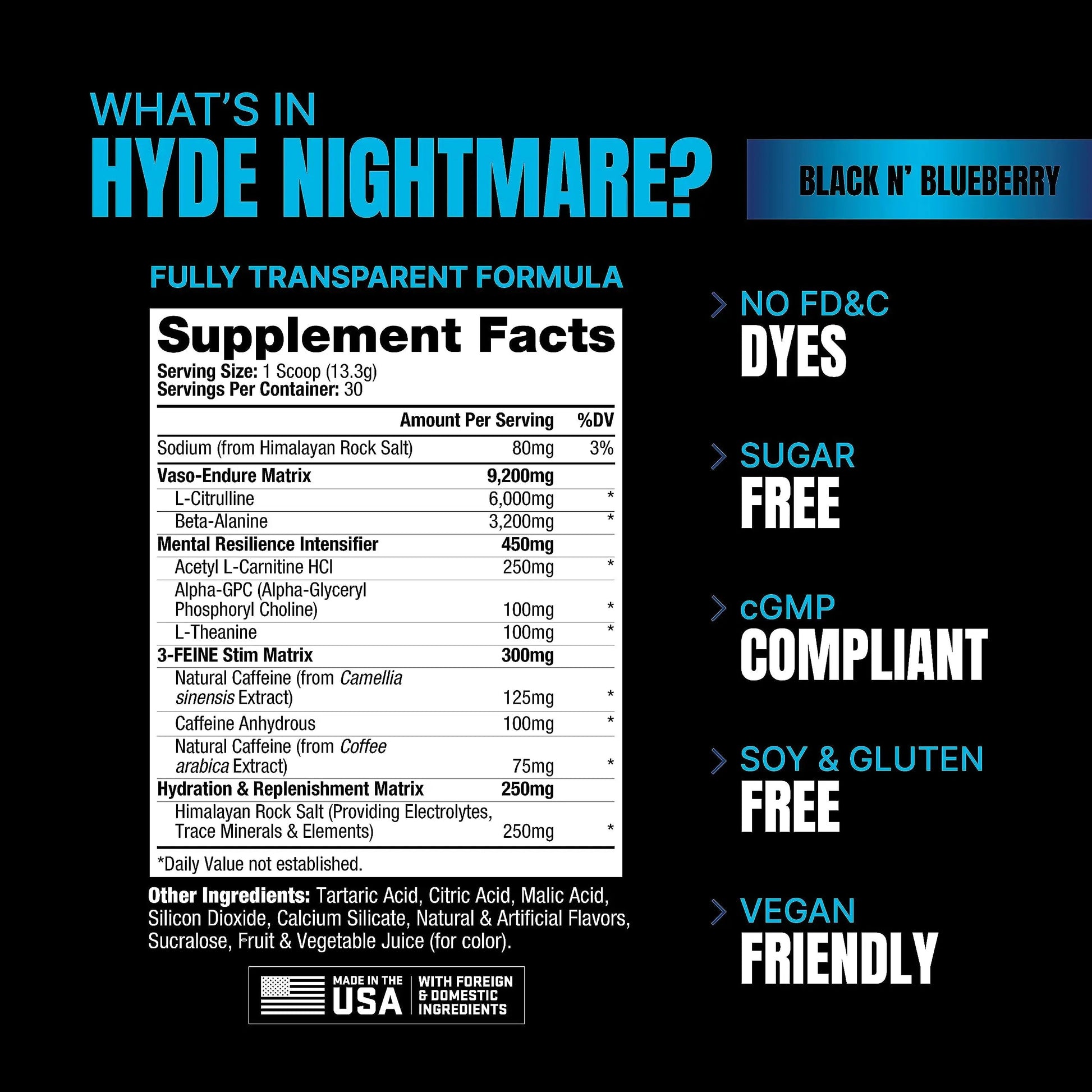PROSUPPS Hyde Nightmare Pre-Workout Powder Energy Drink - Intense Energy, Mental PROSUPPS