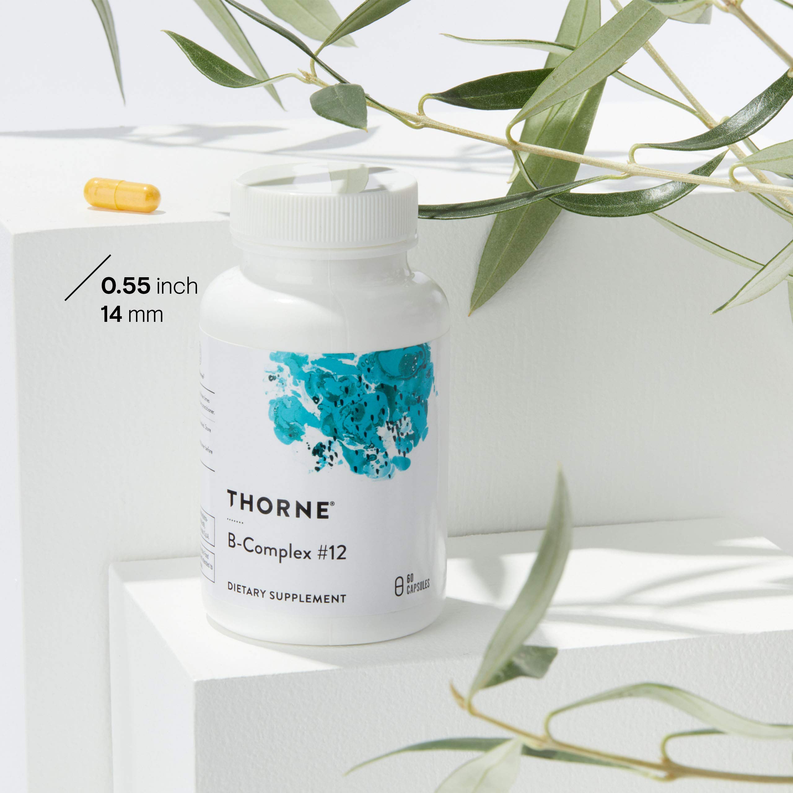 THORNE B-Complex #12 - Vitamin B Complex with Active B12 and Folate - 60 Capsules THORNE