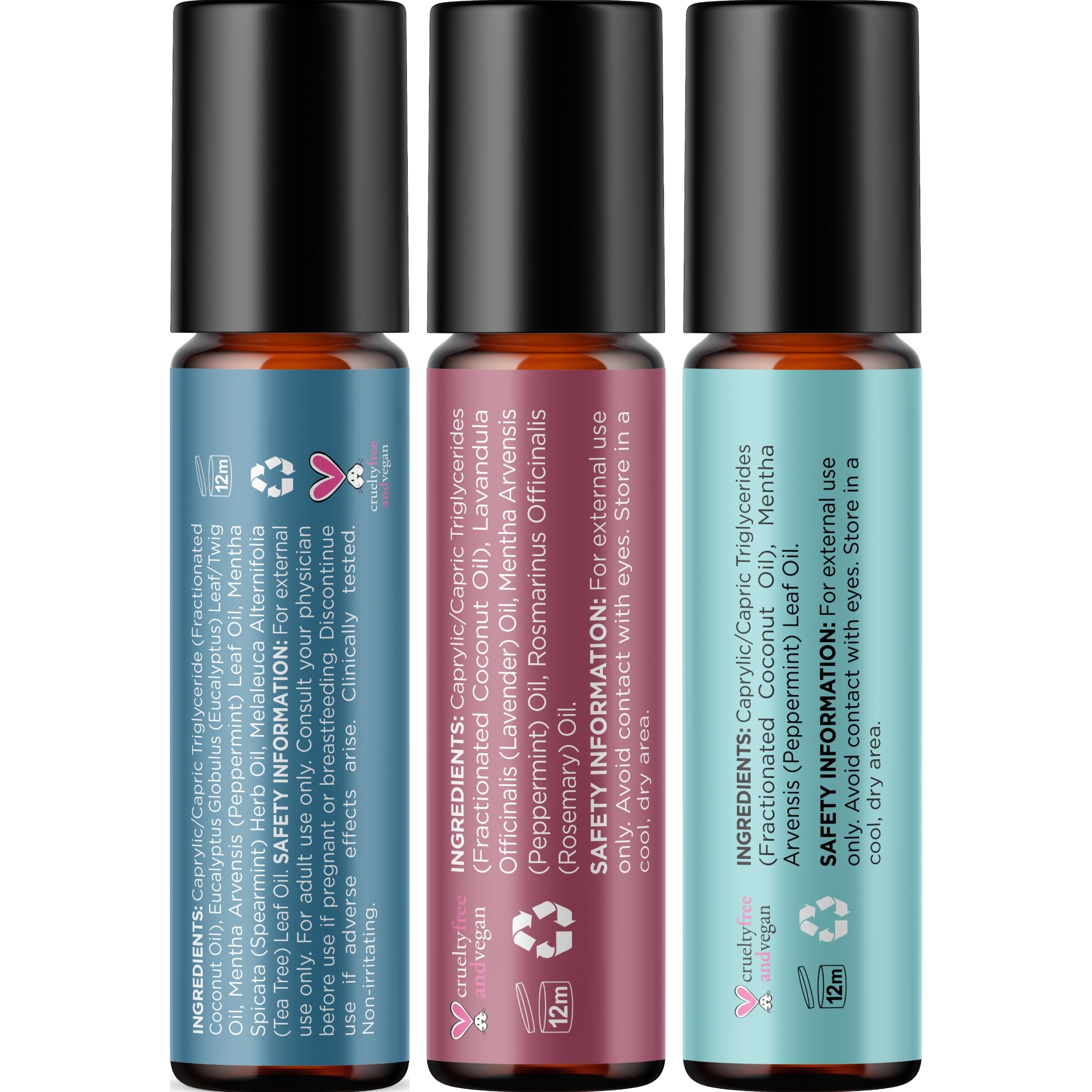 Headache Roll on Essential Oils - Aromatherapy Essential Oils Sets Variety Pack with Peppermint Clarify Maple Holistics