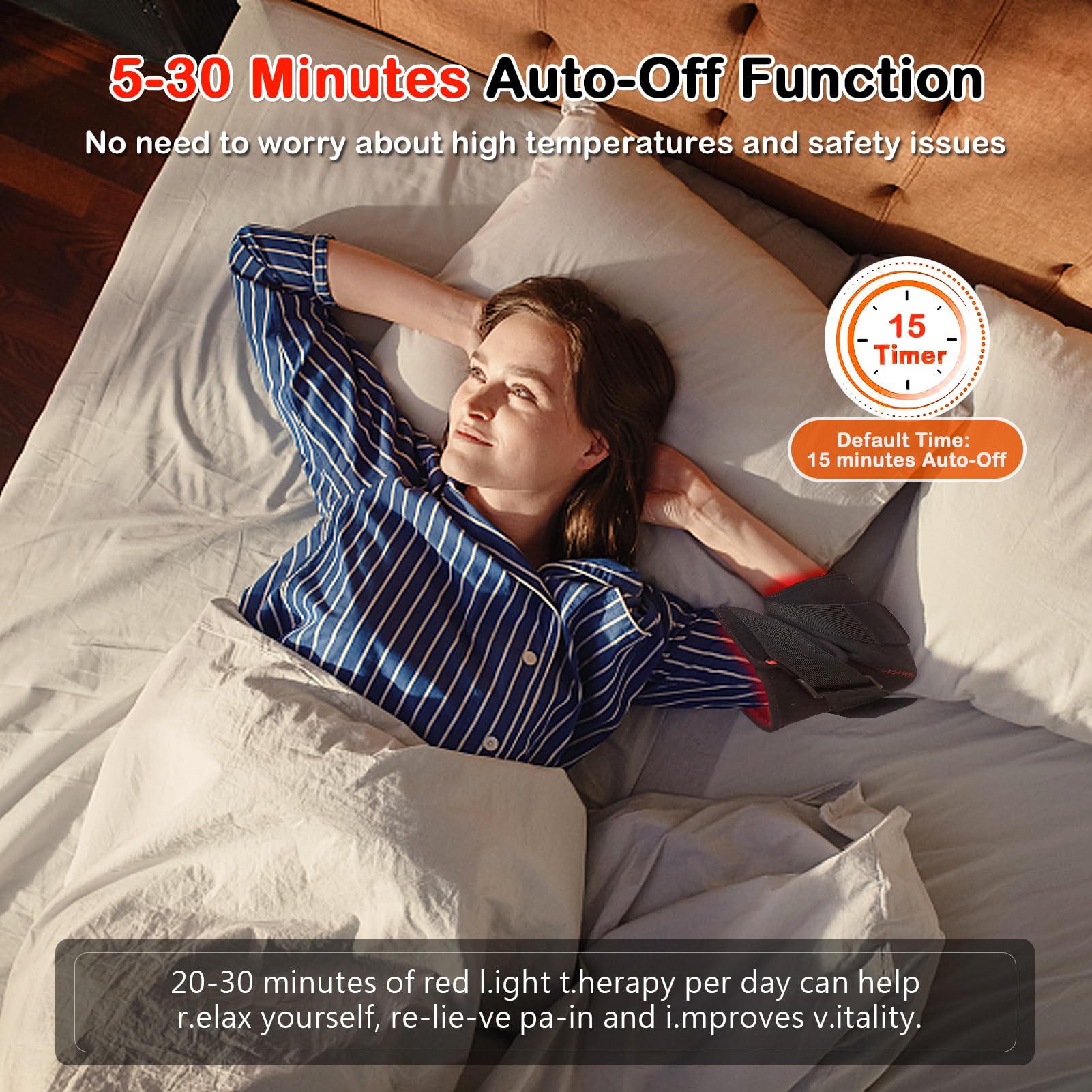 JOBYNA Red and I.nfrared L.ight T.herapy for Elbow Wrap, 850nm Near I.nfrared L.ight & 660nm JOBYNA