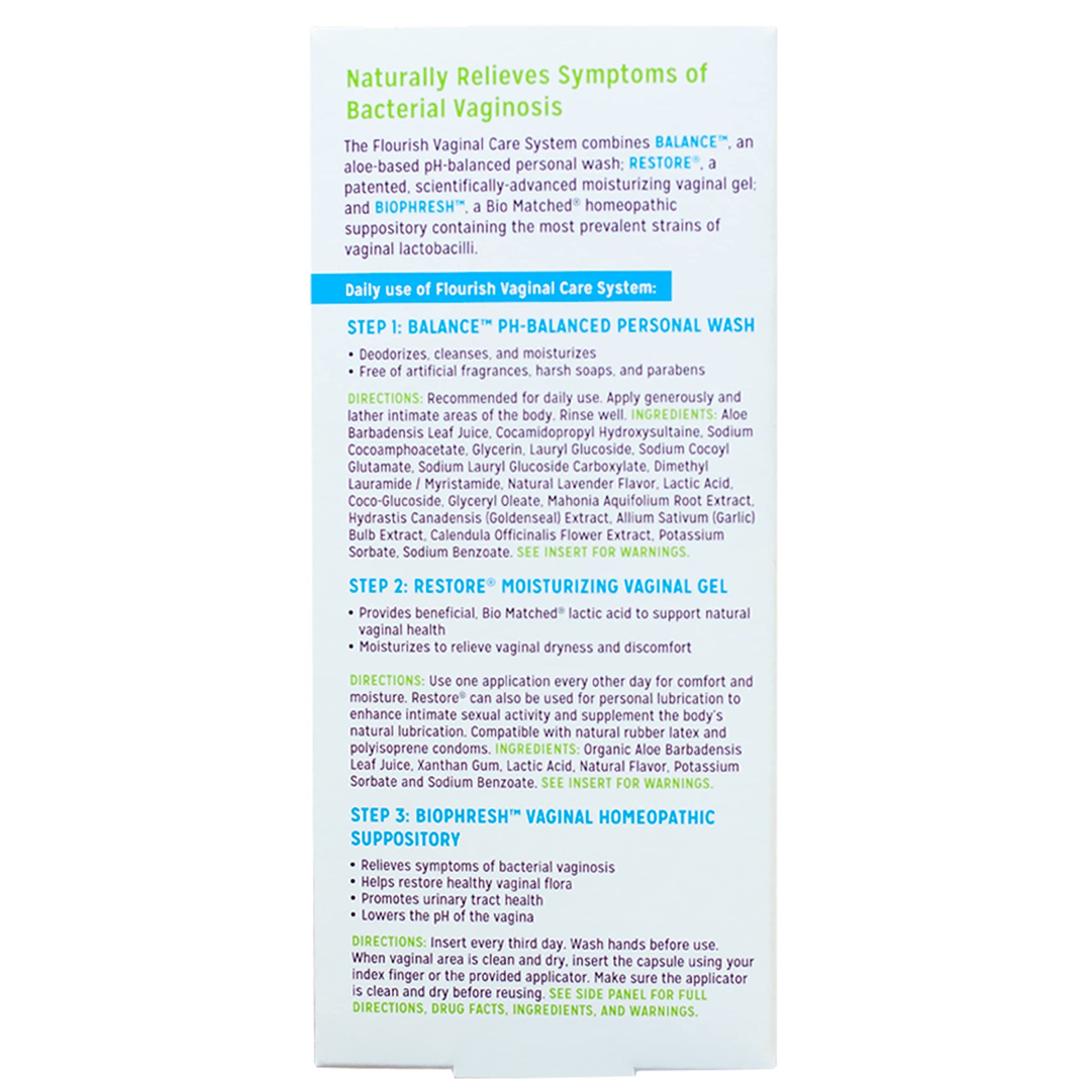 Good Clean Love Flourish Vaginal Care System, 30-Day Regimen, Relieves Itching & Irritation, Includes Personal Good Clean Love