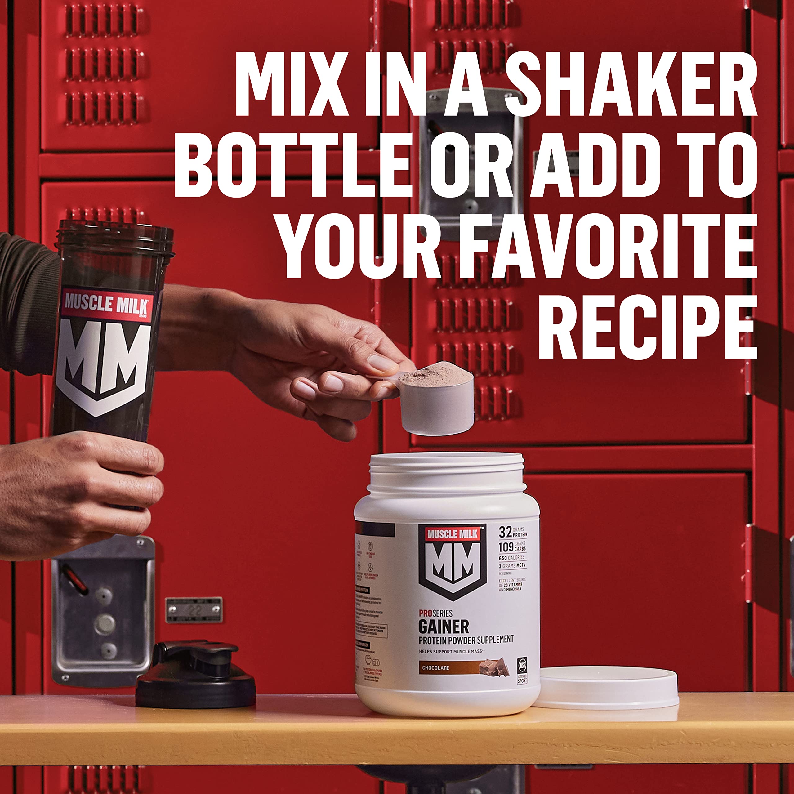 Muscle Milk Gainer Protein Powder, Vanilla Creme, 32g Protein, 5 Pound Muscle Milk