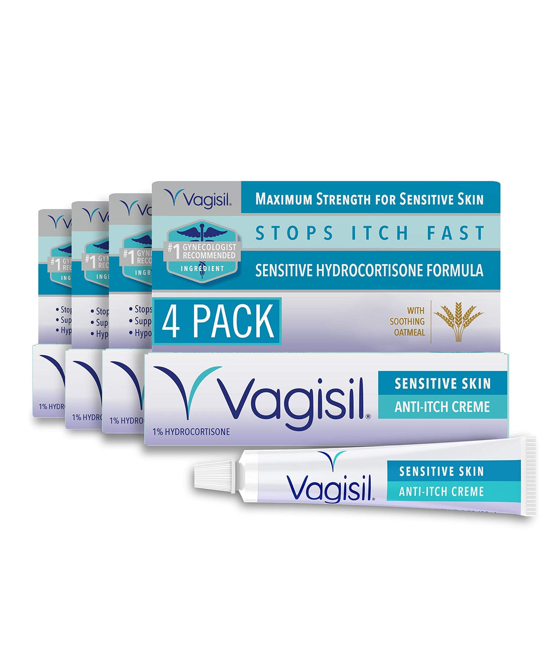 Vagisil Maximum Strength Feminine Anti-Itch Cream for Women, Sensitive Skin Formula