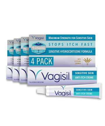 Vagisil Maximum Strength Feminine Anti-Itch Cream for Women, Sensitive Skin Formula