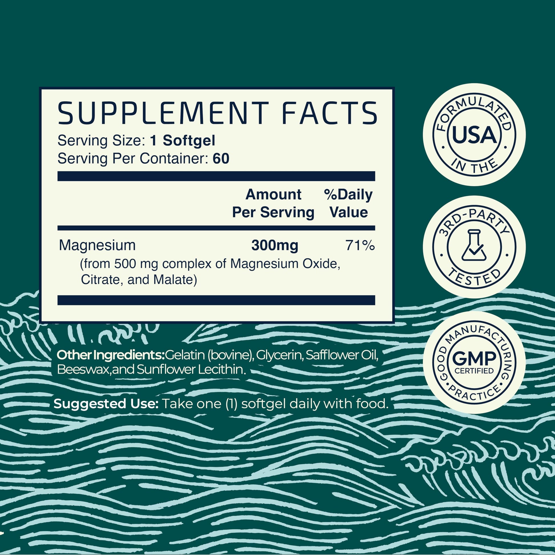 Triple Magnesium Softgels | Citrate, Malate, & Oxide | Highly Absorbable Magnesium Nobi Nutrition