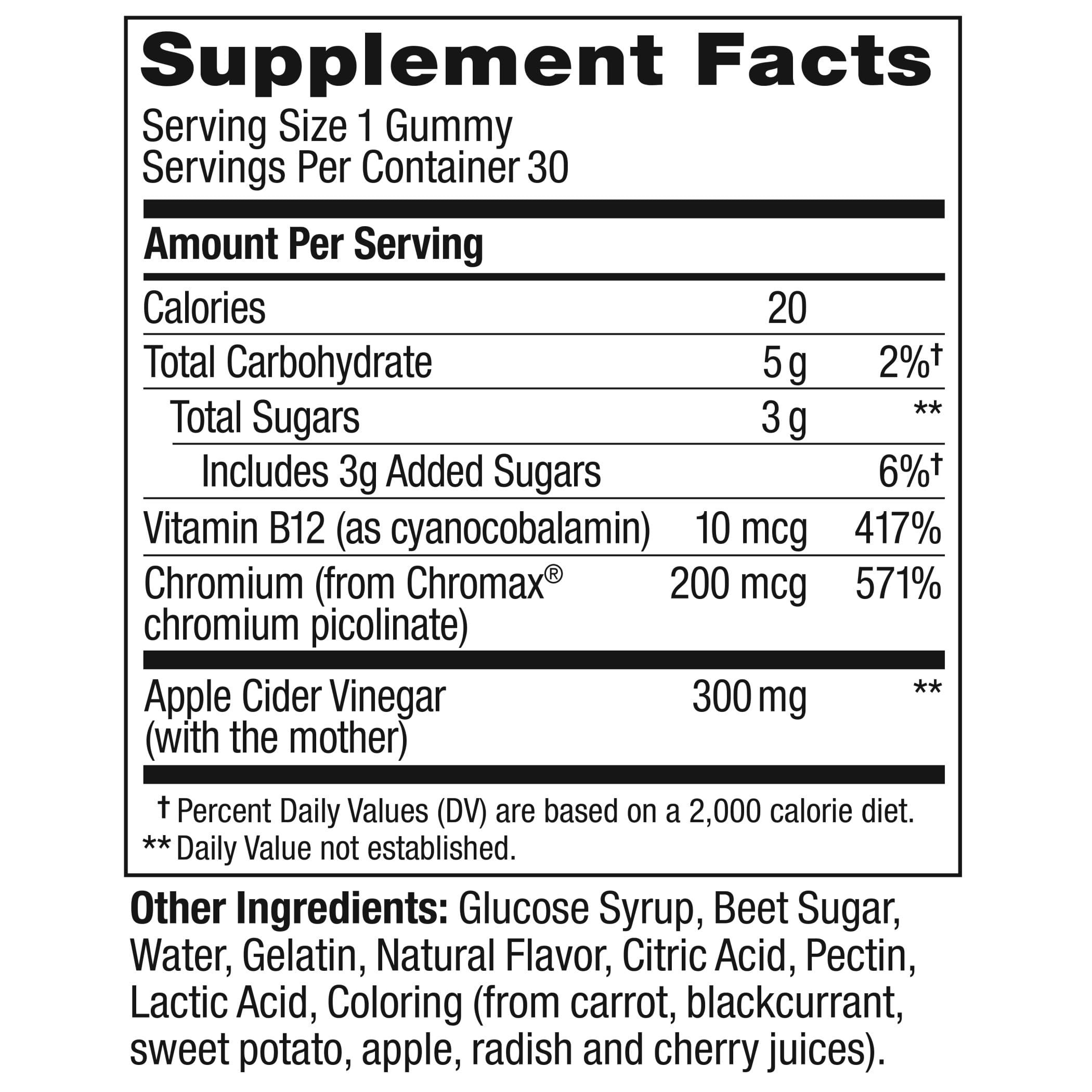 OLLY Metabolism Gummy Rings, Apple Cider Vinegar, Vitamin B12, Chromium, Energy OLLY