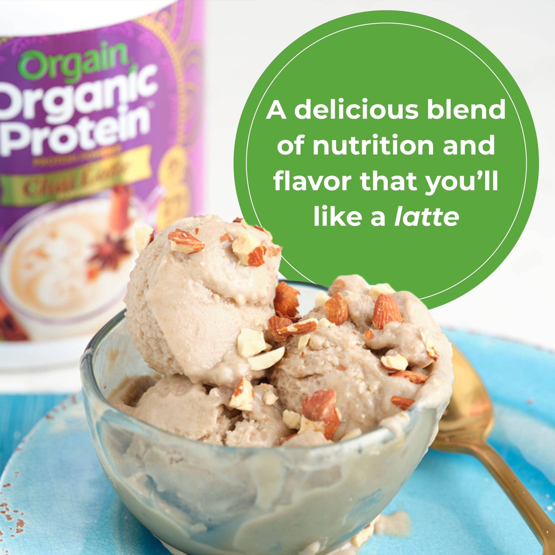 Orgain Organic Vegan Protein Powder, Chai Latte - 21g Plant Based Protein, Gluten Free Orgain