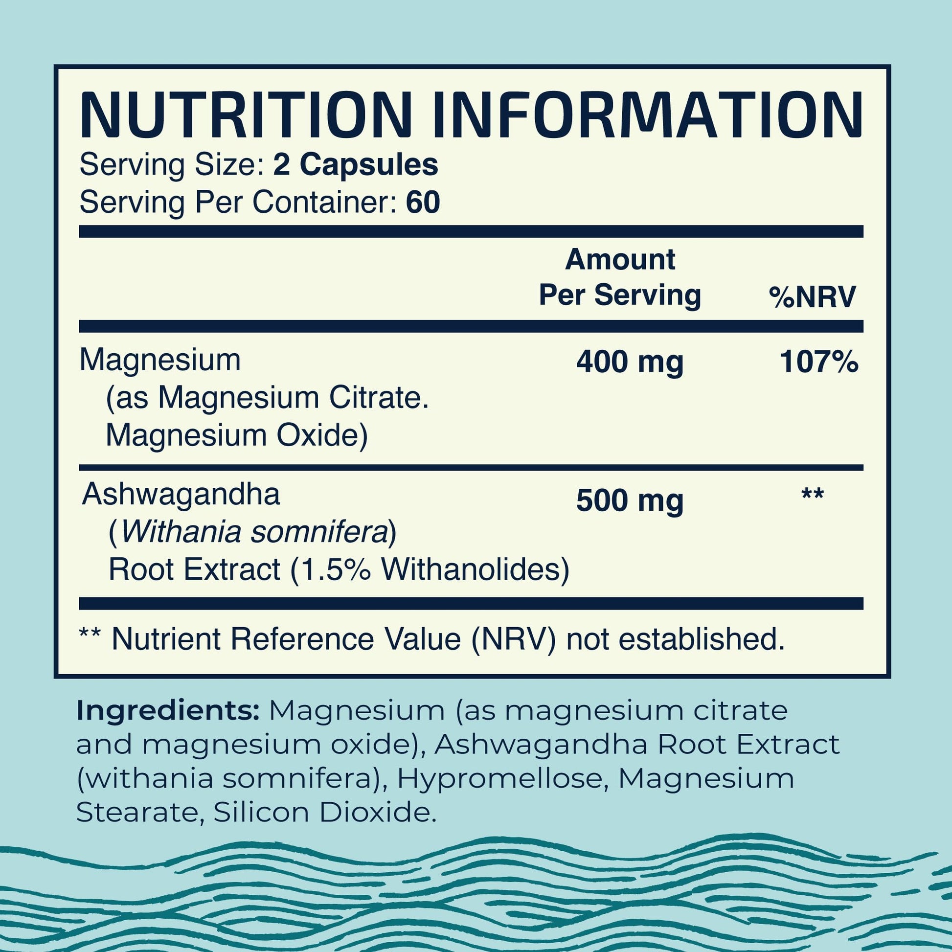 Magnesium Ashwagandha | Calming Magnesium Supplement for Adults | Relax, Rest Nobi Nutrition
