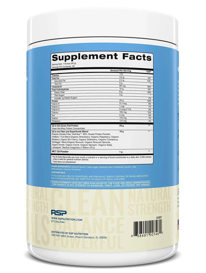 RSP NUTRITION AminoLean Pre Workout Energy (BlackBerry Pomegranate 30 Servings) with TrueFit Protein Powder (Vanilla 2 LB)