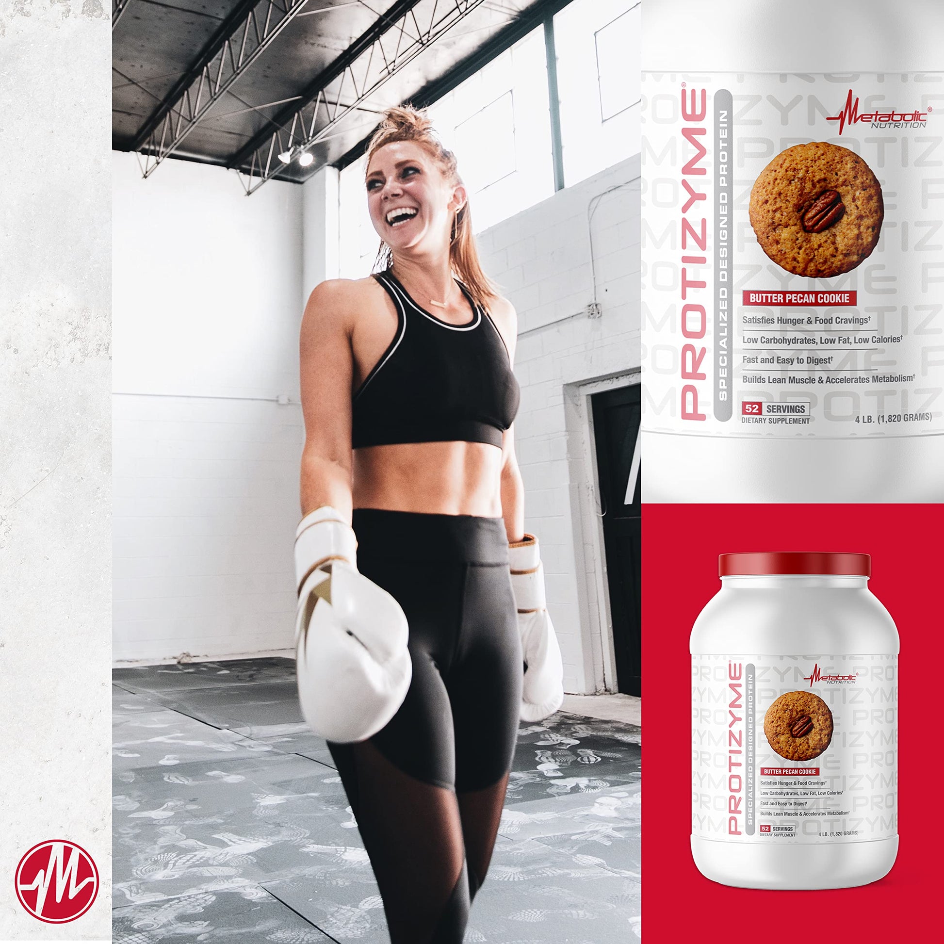 Metabolic Nutrition, Protizyme, 100% Whey Protein Powder, High Protein, Low Carb Metabolic Nutrition