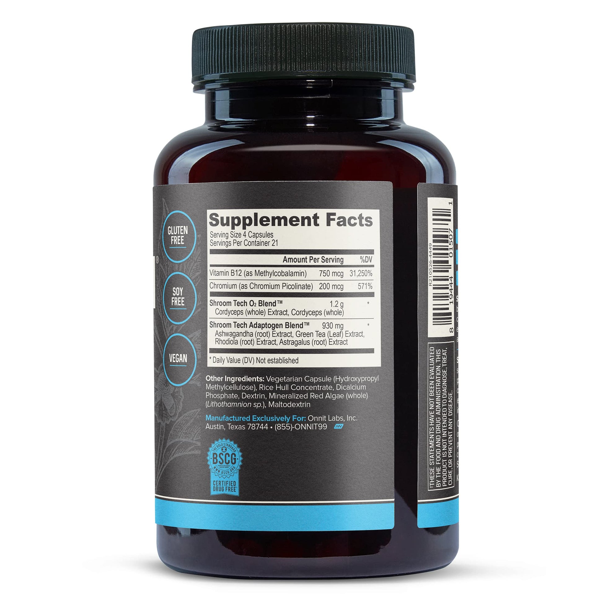 Onnit Shroom TECH Sport (84ct) | All Natural Pre-Workout Supplement with Ashwagandha ONNIT