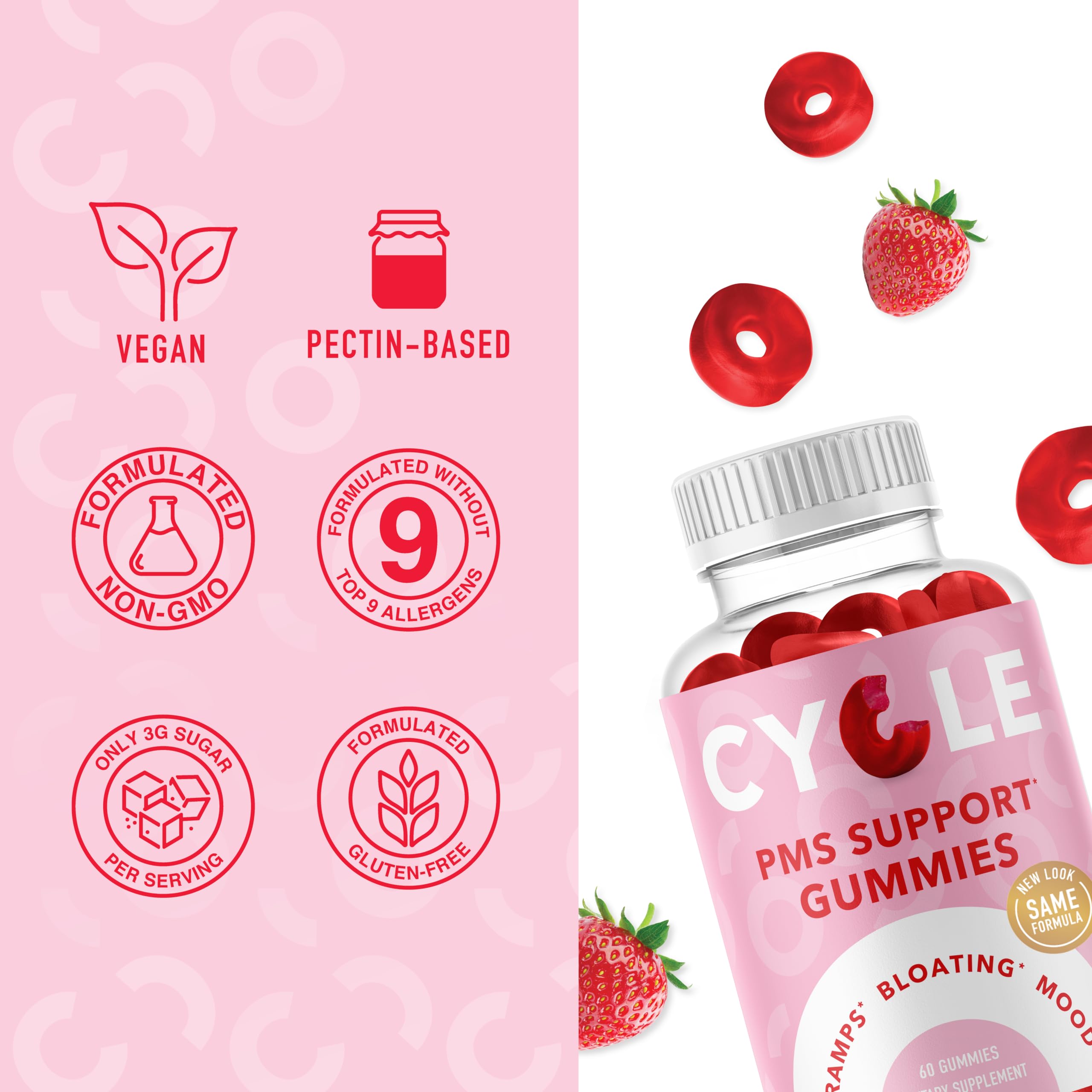 PMS Relief Gummies | Hormone Balance & Period Support Vitamins for Women | Vegan Gummy SMNutrition