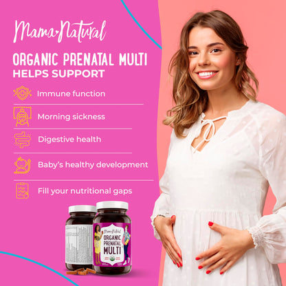 Premium Prenatal Bundle of 2 - Organic Prenatal Multi & Natural Probiotics - Essential Nutrition for Women