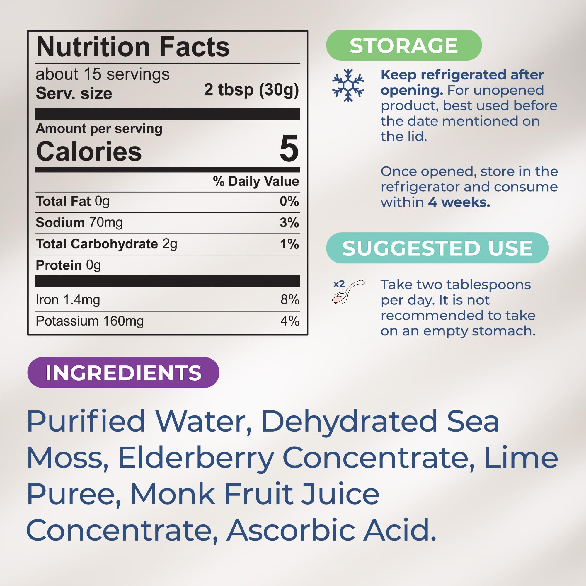 TrueSeaMoss Wildcrafted Irish Sea Moss Gel – Nutritious Organic Raw Seamoss Rich TrueSeaMoss