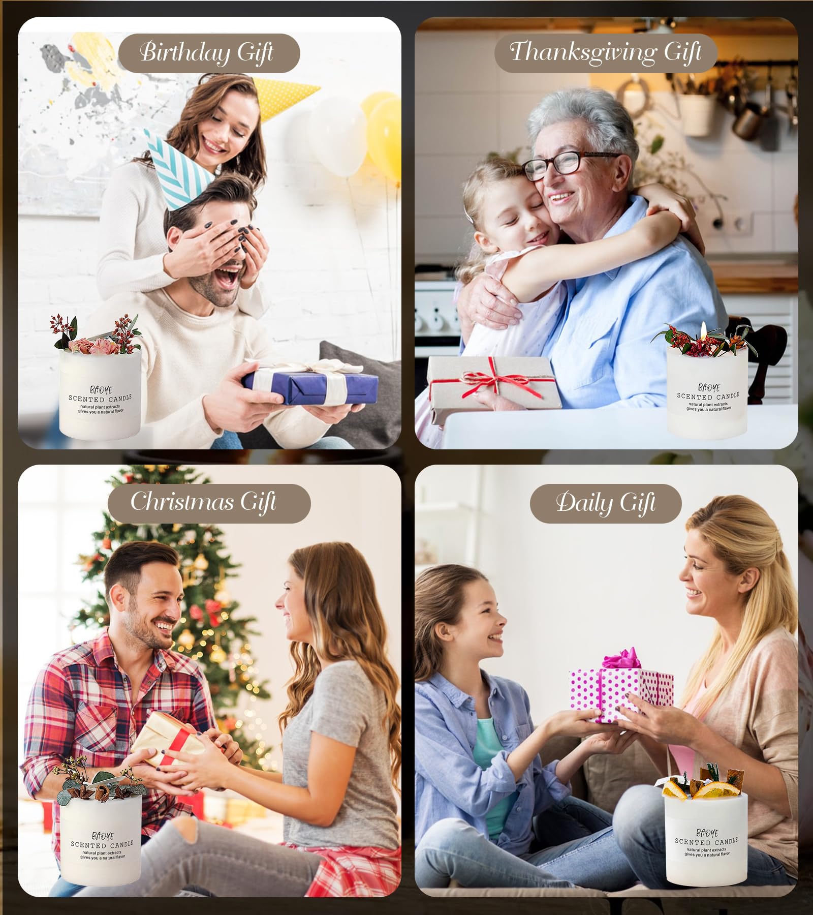 Candles Clearance | Eucalyptus & Orange Aromatherapy Candles | 10 oz Scented Candles Homarom