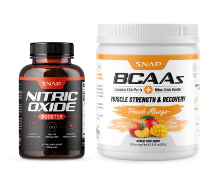 Snap Supplements Nitric Oxide Booster and BCAA Powder