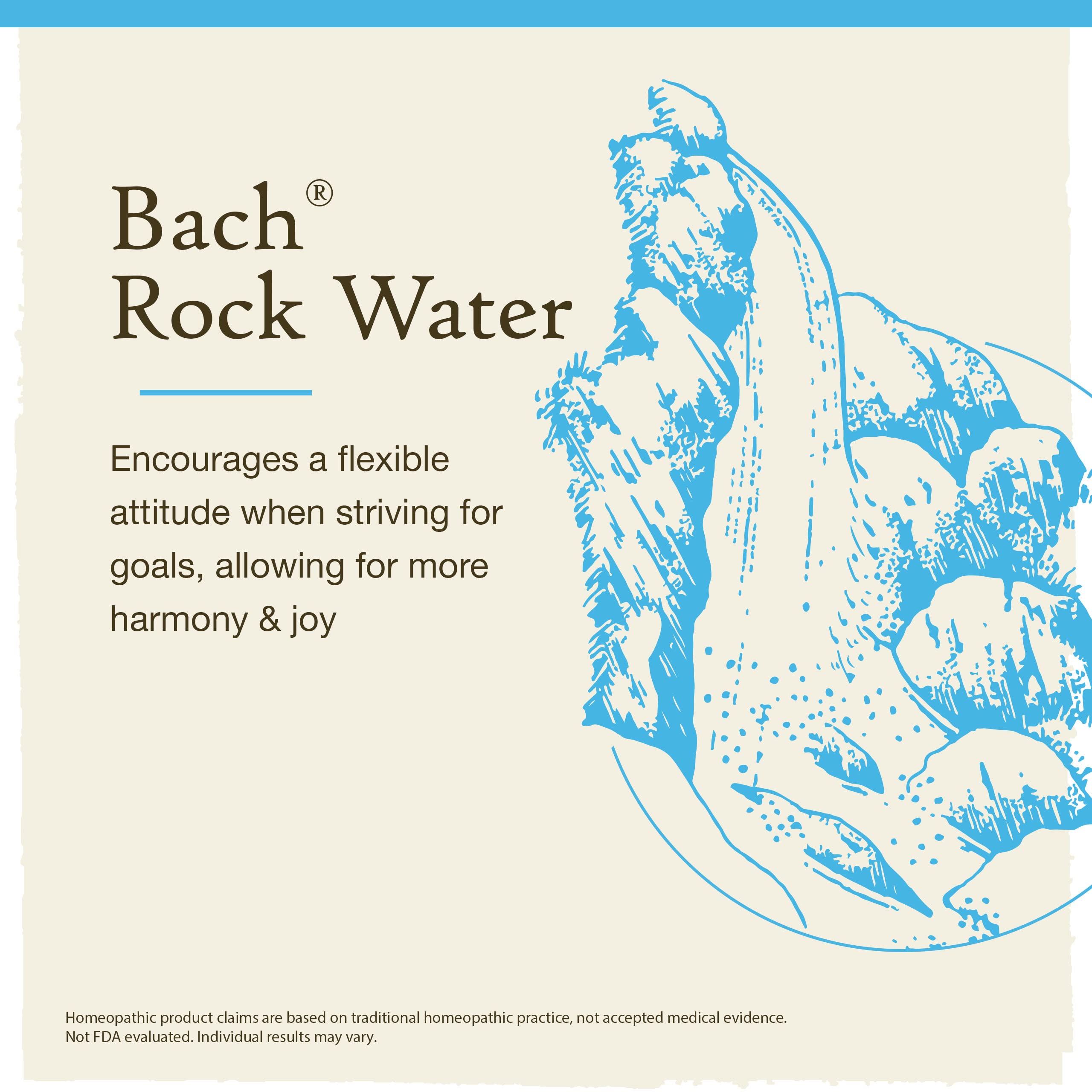Bach Original Flower Remedies, Rock Water for Flexibility, Natural Homeopathic Flower Essence Bach