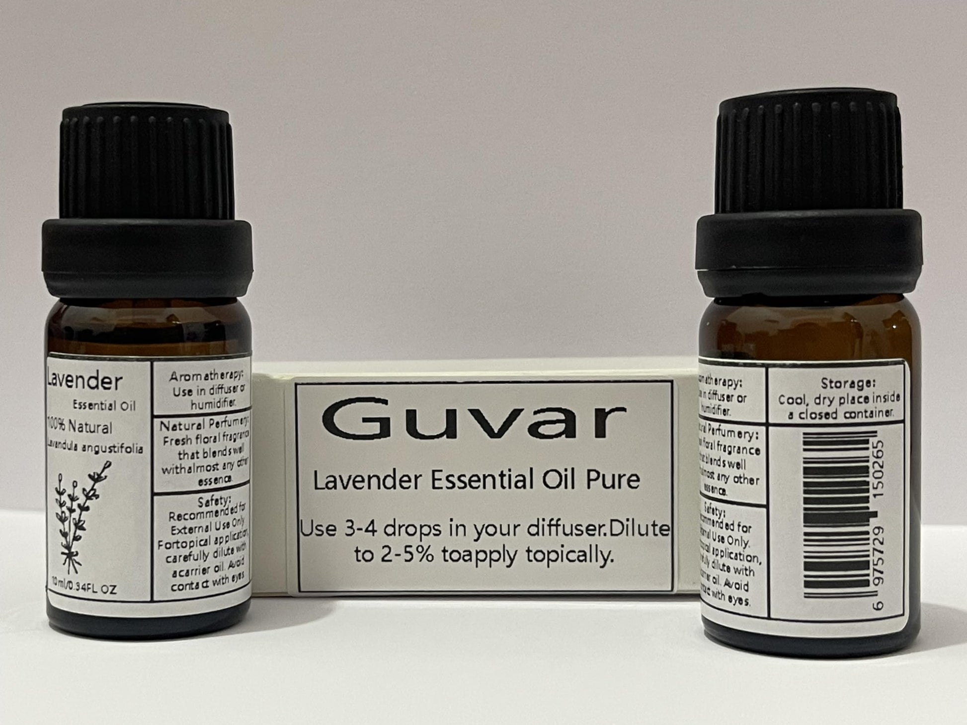 Guvar Lavender Essential Oil Pure for Diffuser for Aromatherapy and Home 100% Pure Natural Extraction Guvar