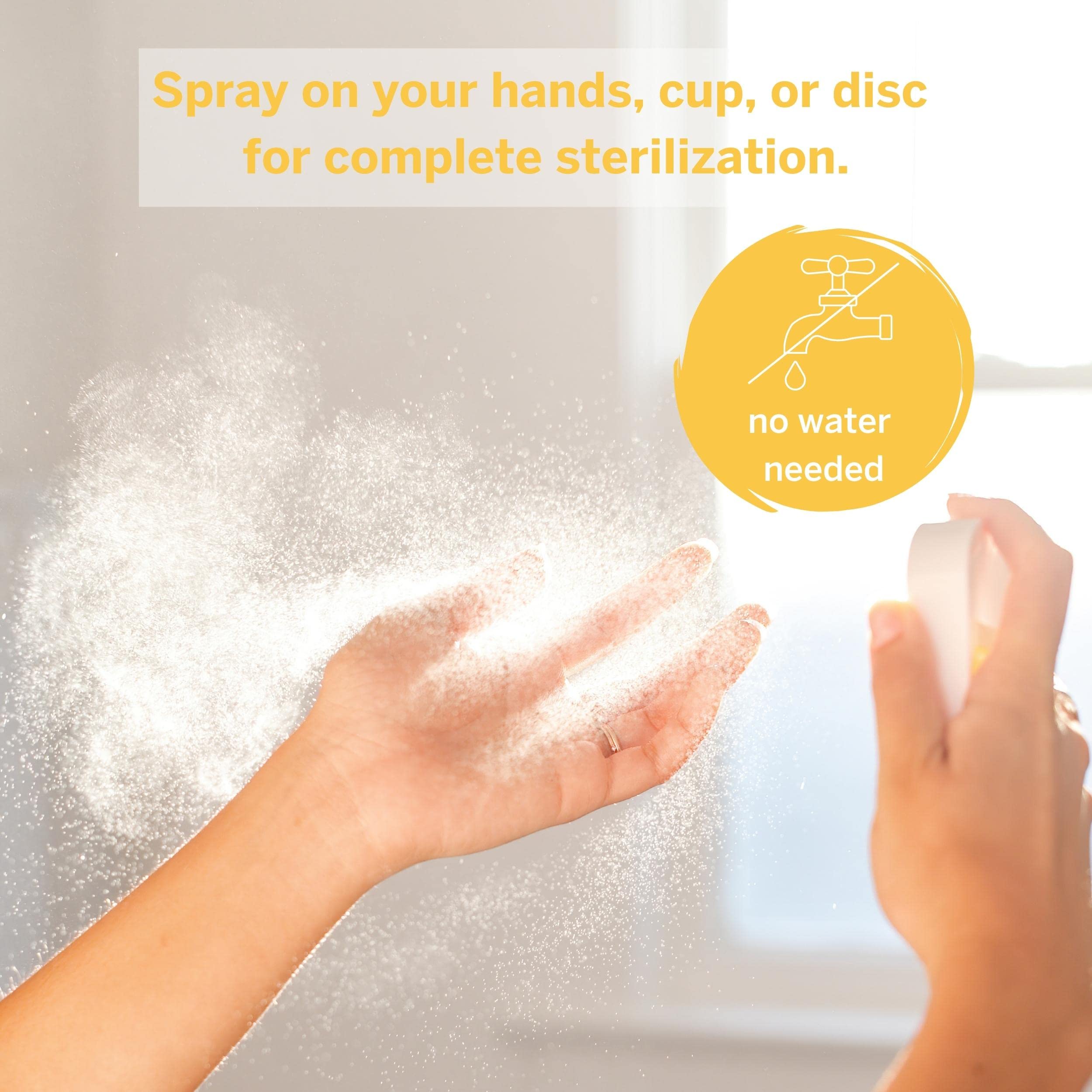 Pixie Sterilizer Spray for Menstrual Cups - Complete Sterilization in Just A Quick Spray - 100% Hypoallergenic Pixie Cup