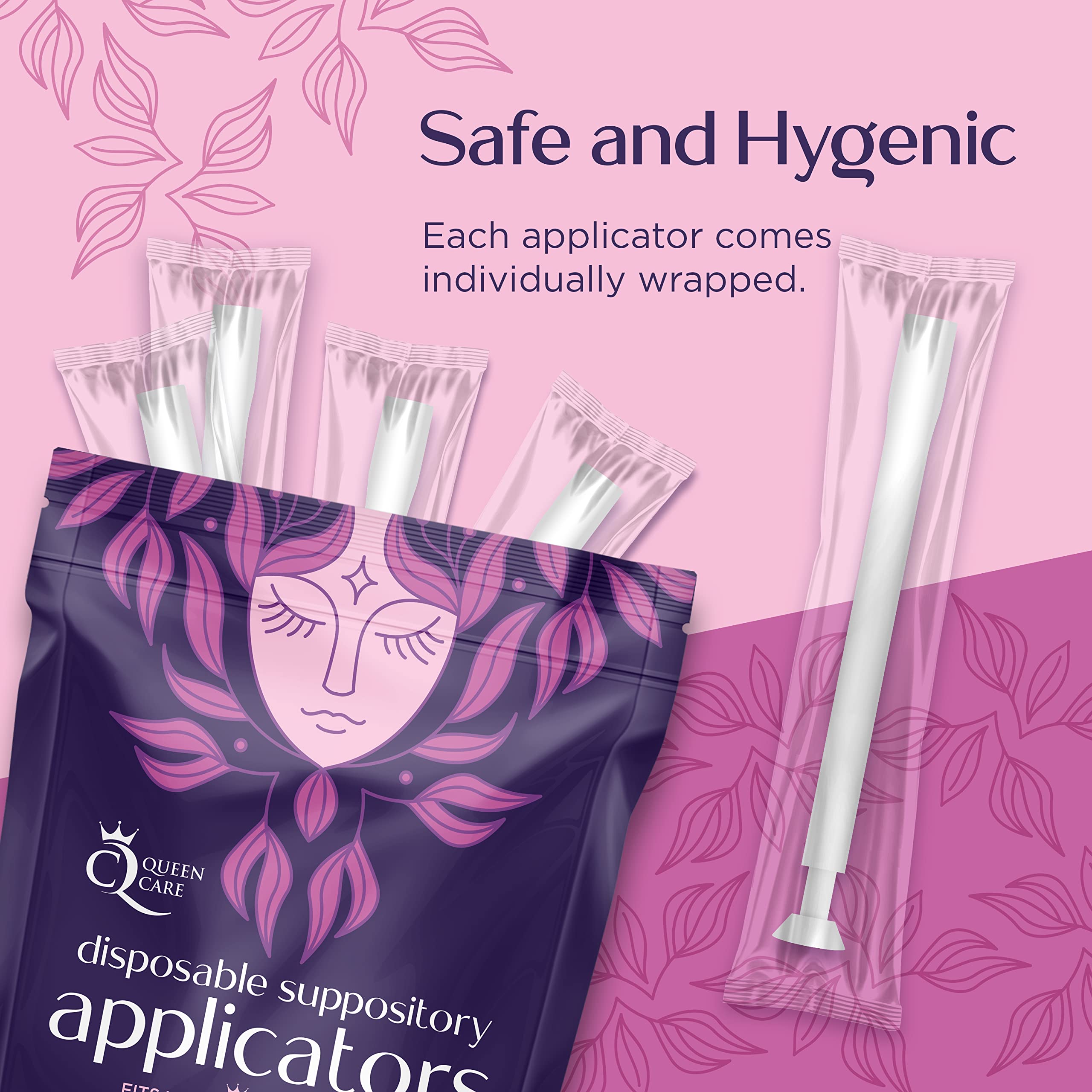 Queen Care - Disposable Suppository Applicator, Boric Acid Applicator, Feminine Care Suppository Applicator Queen Care