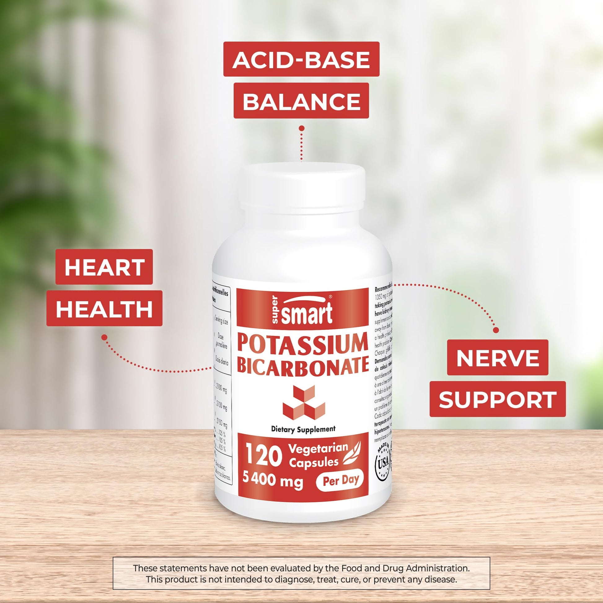 Supersmart - Potassium Bicarbonate 5400mg per Day (High Dose) - Electrolyte Mineral Supersmart