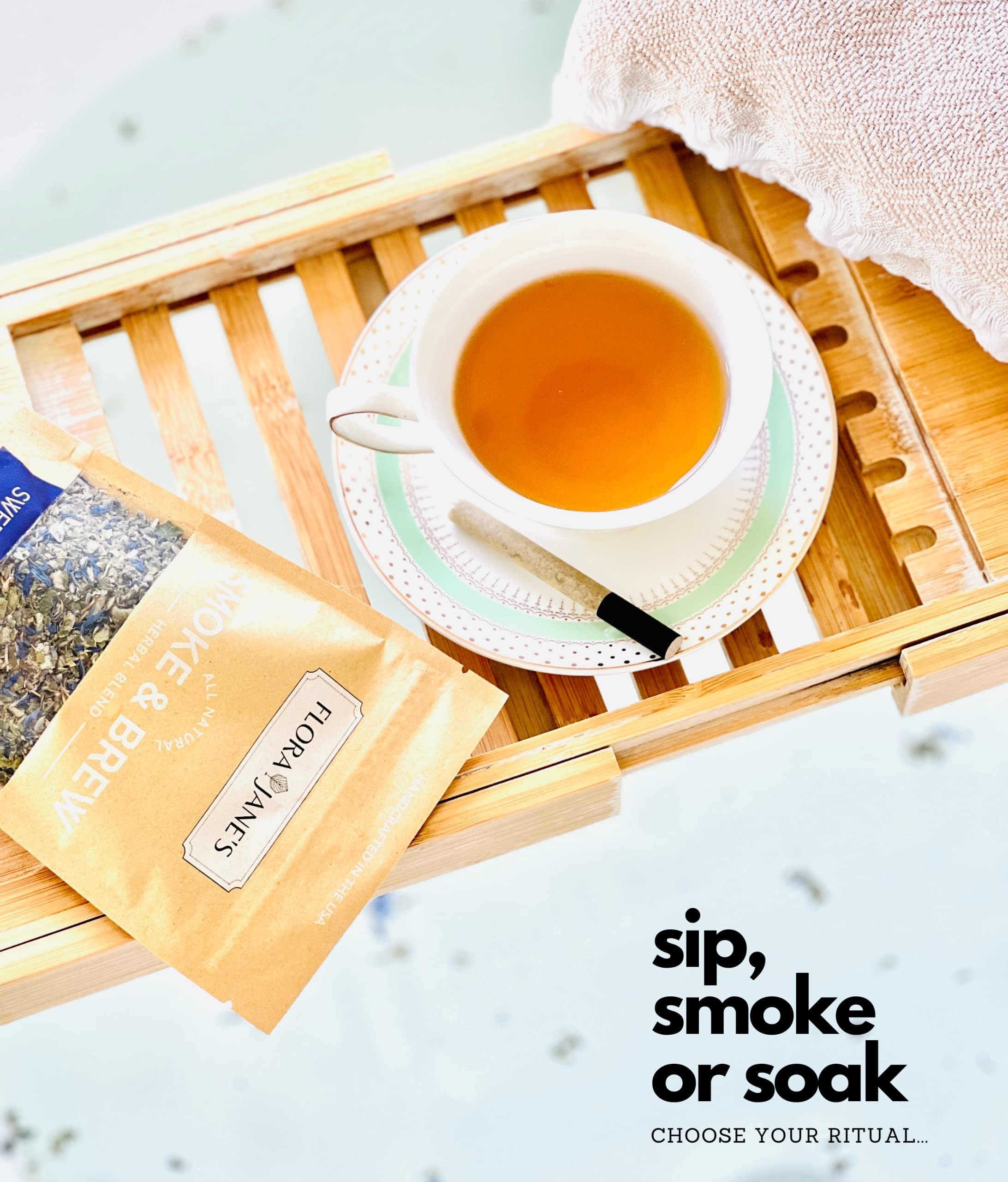 Smoke & Brew - Sweet Dreams Blend for Relaxation and Sleep - Caffiene Free Tea and Smoke Blend Flora Jane's