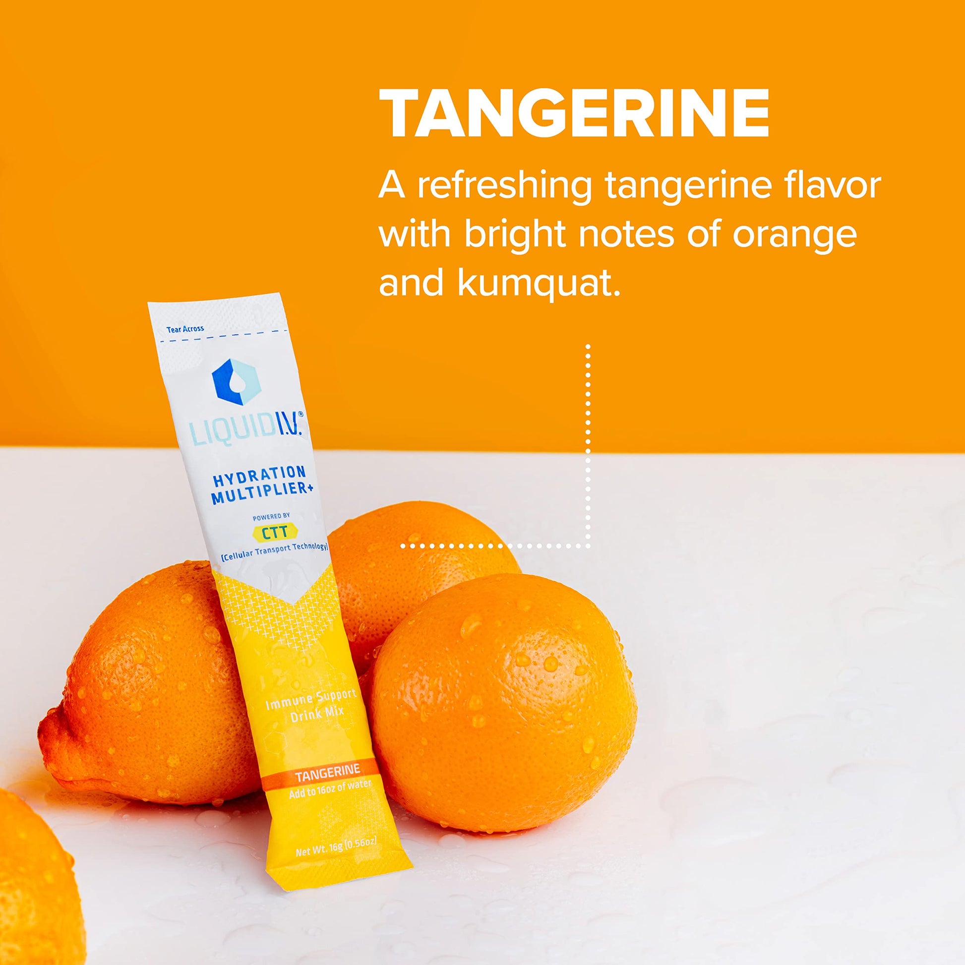 Liquid I.V. Hydration Multiplier + Immune Support - Tangerine - Hydration Powder Liquid I.V.