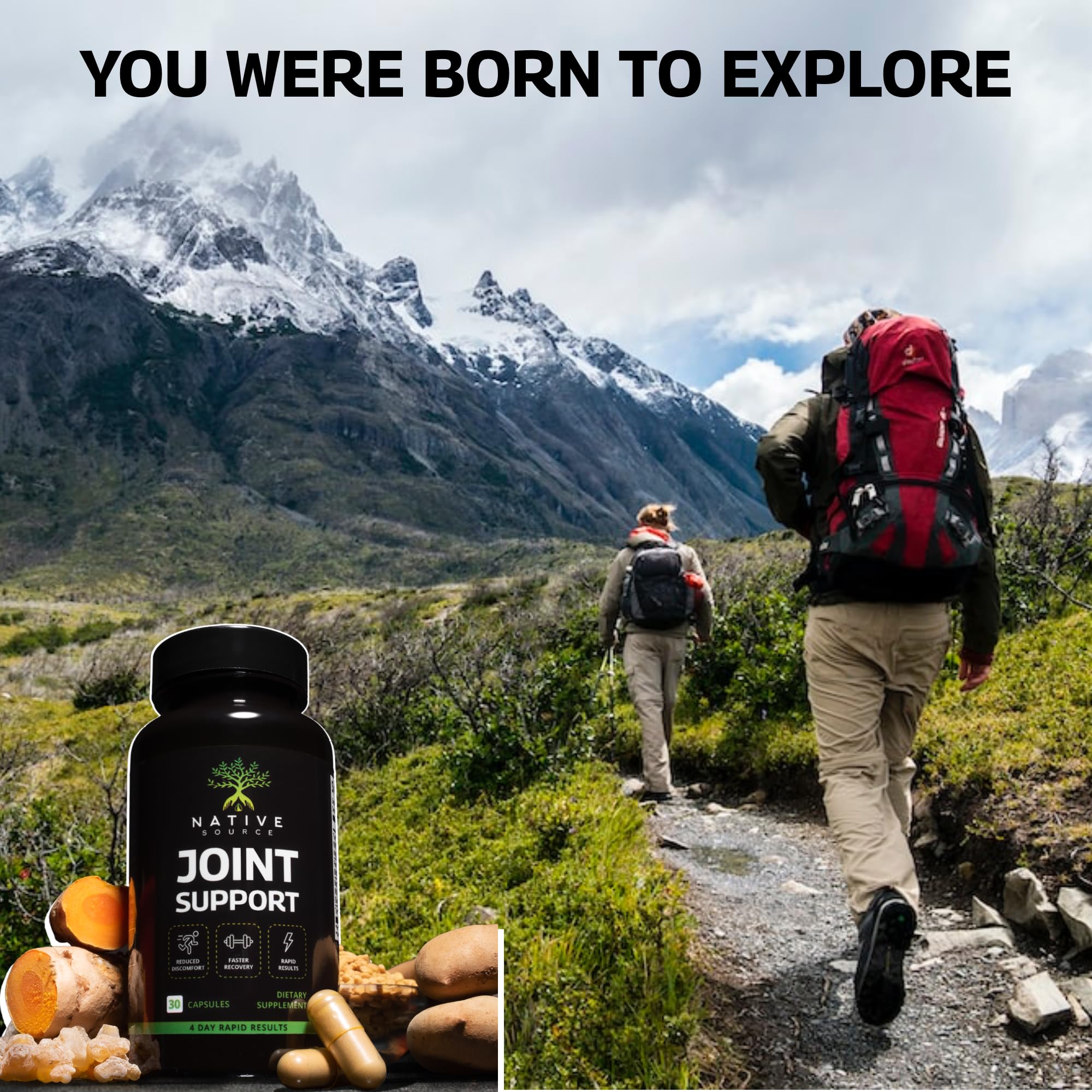Native Source Joint Support Supplement - Turmeric - Tamarind - Boswellia - Fenugreek Native Source
