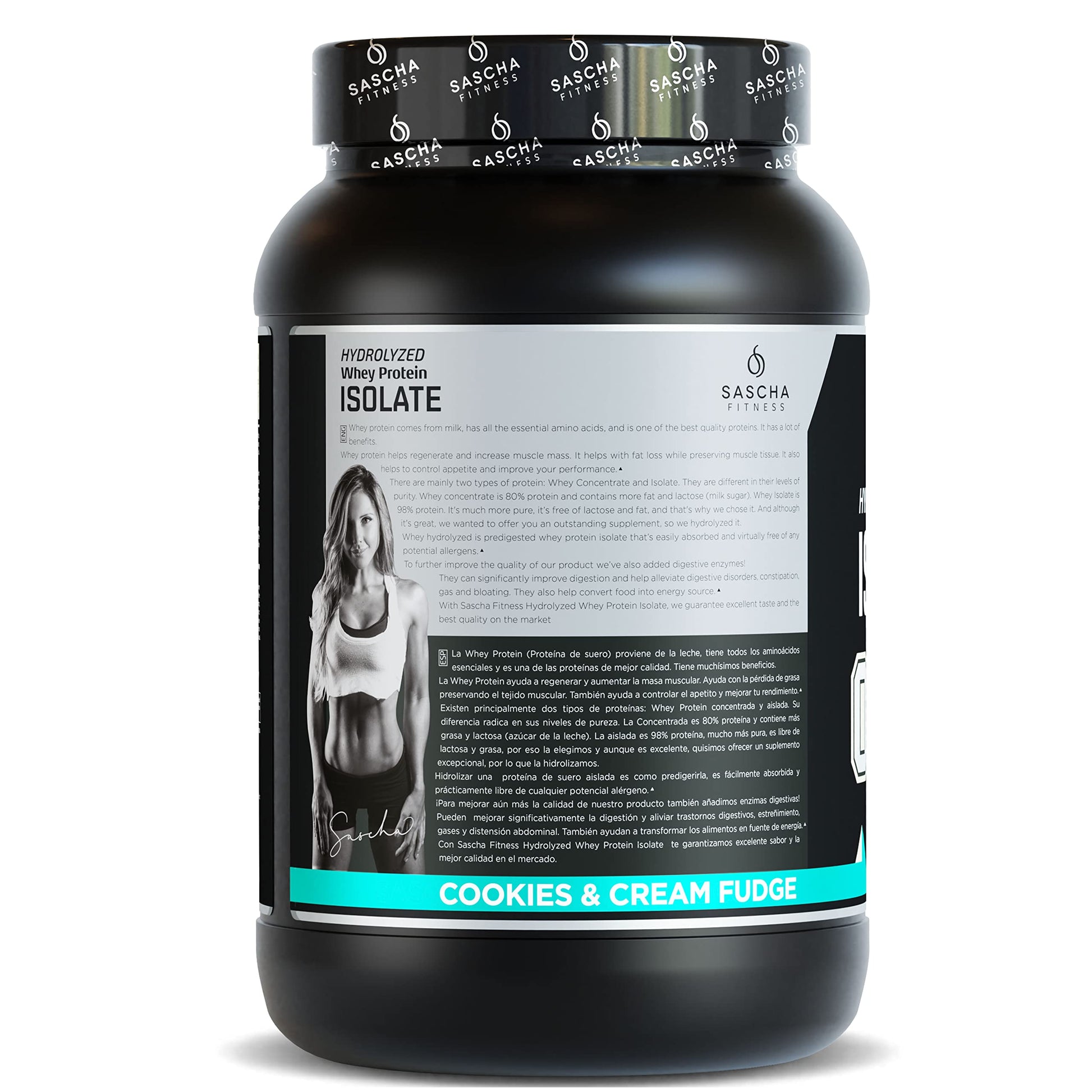 SASCHA FITNESS Hydrolyzed Whey Protein Isolate,100% Grass-Fed (2 Pounds, Cookies SASCHA FITNESS