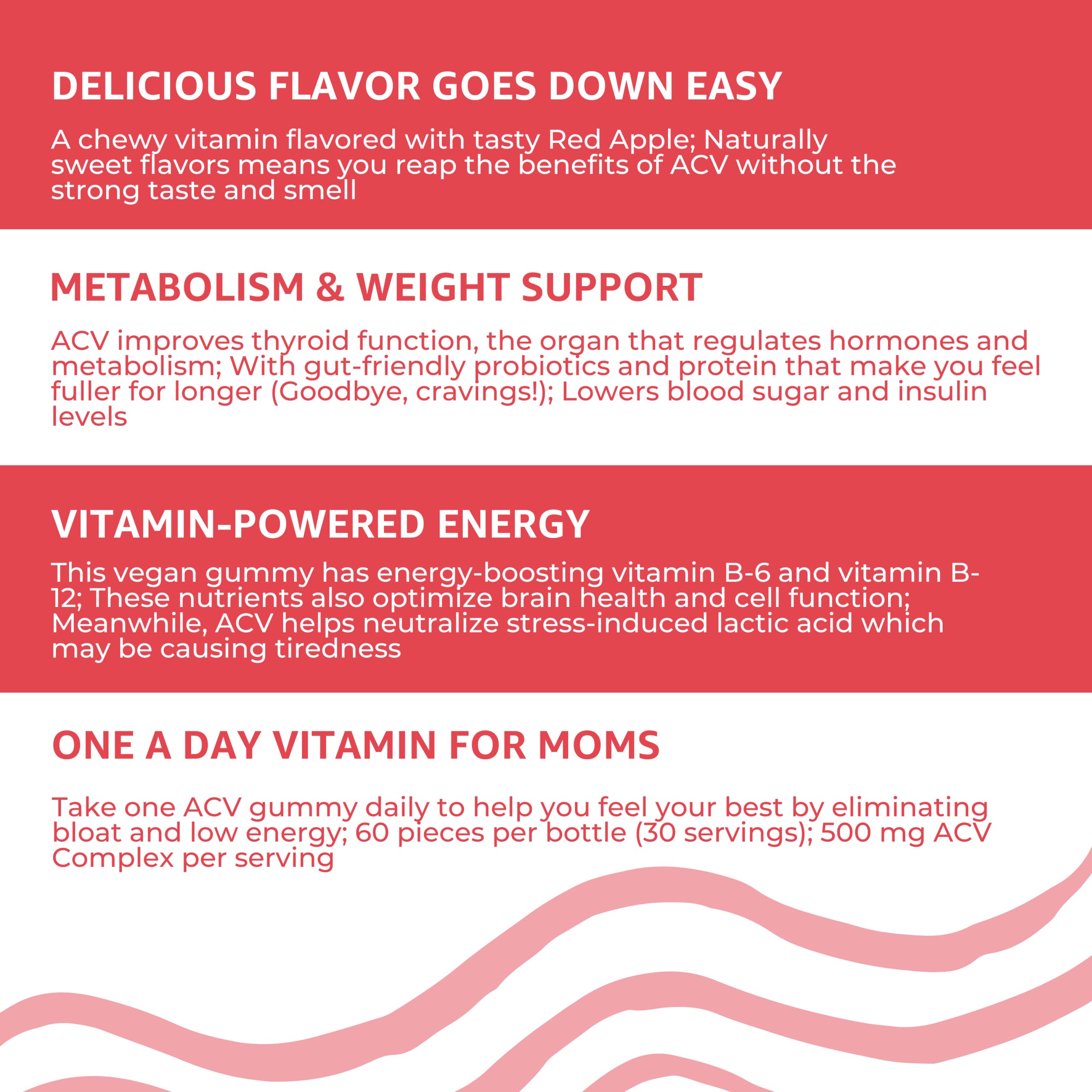 Baby Blues Apple Cider Vinegar Gummies - Vegan, Non-GMO & Gluten-Free, Postpartum Dietary Supplement Baby Blues