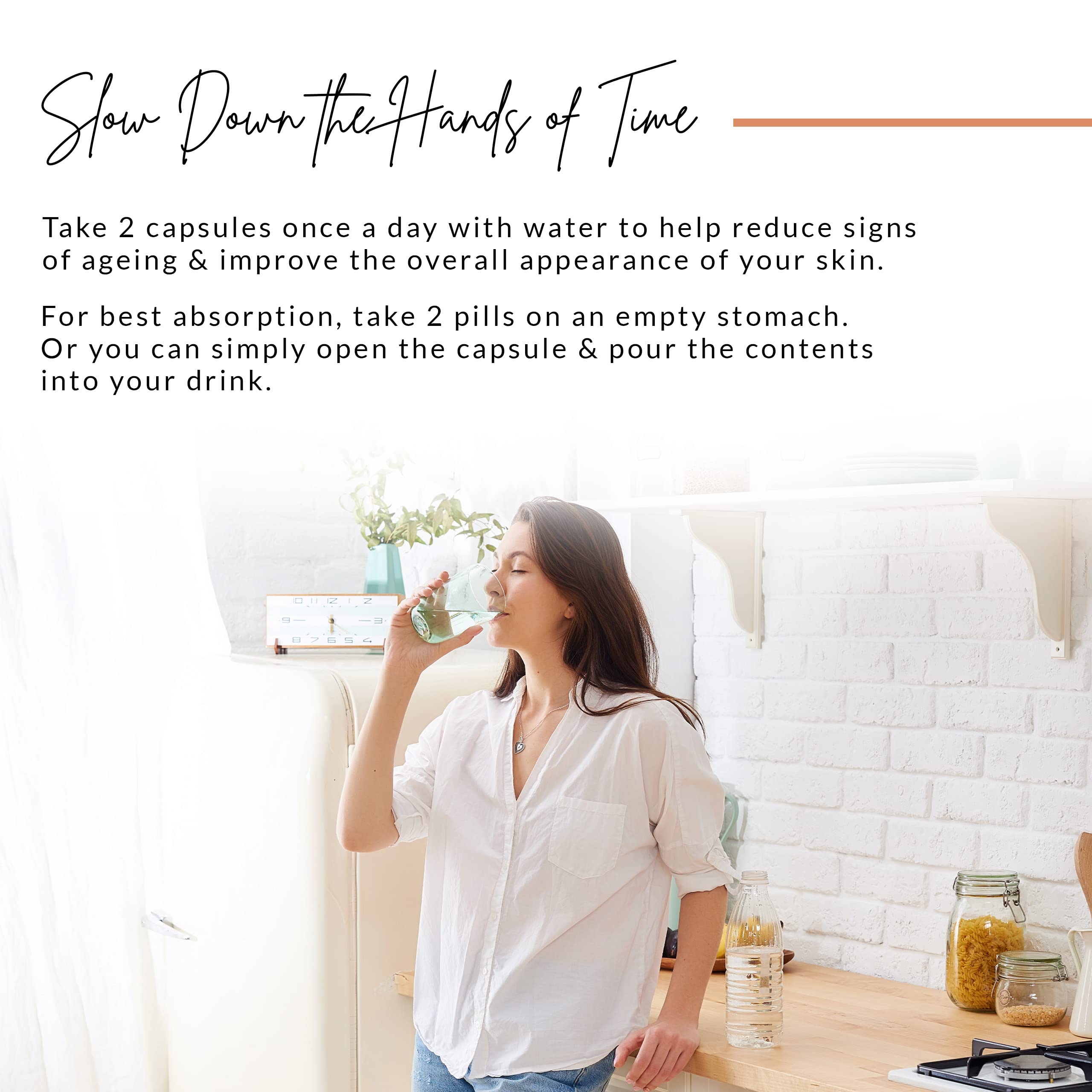 Marine Collagen Peptides Capsules - Hydrolyzed Collagen Supplements for Women & Men - High Strength Capsules Formula BIRCH & WILDE