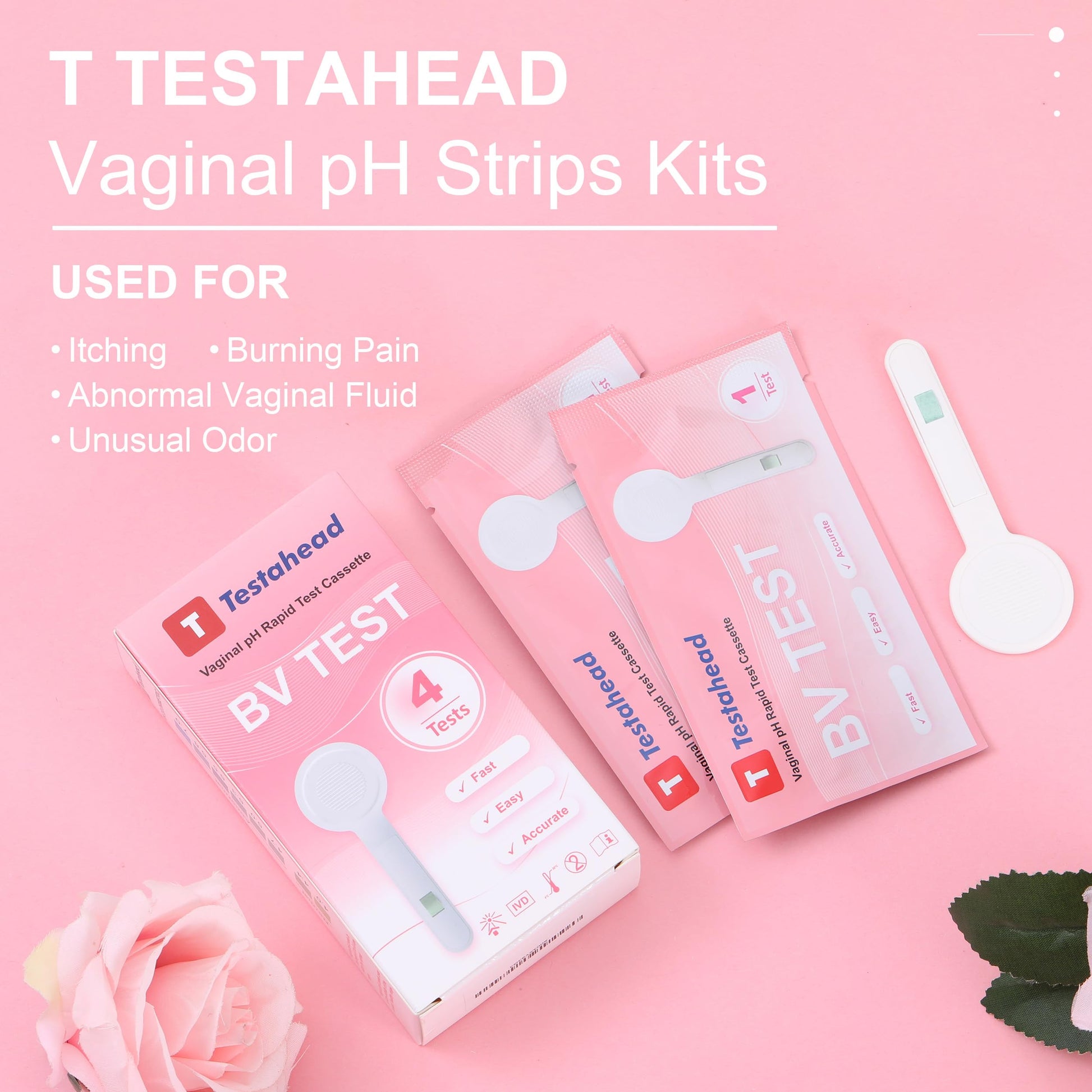 T TESTAHEAD Vaginal pH Test Strips, Feminine Health Vaginal pH Test Strips Kits T TESTAHEAD