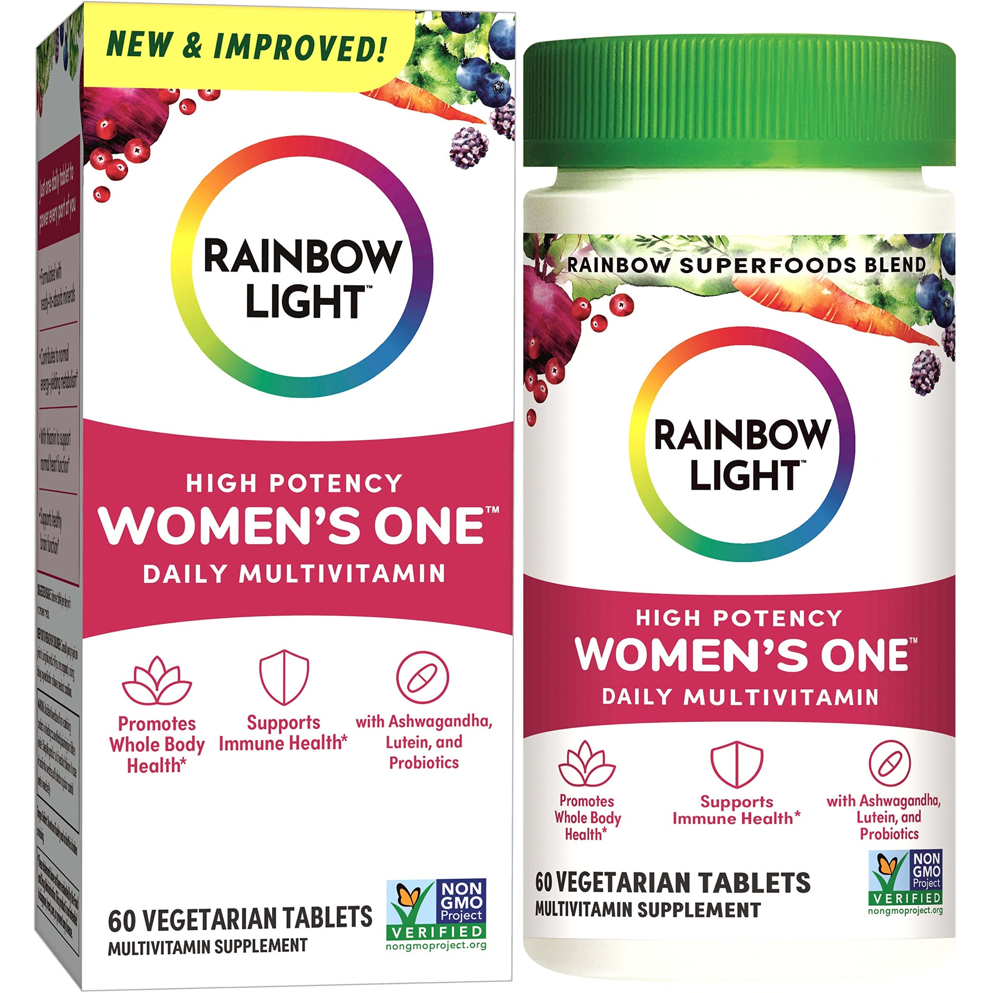 Rainbow Light Womens One High-Potency Daily Multivitamin, Womens Multivitamin Provide