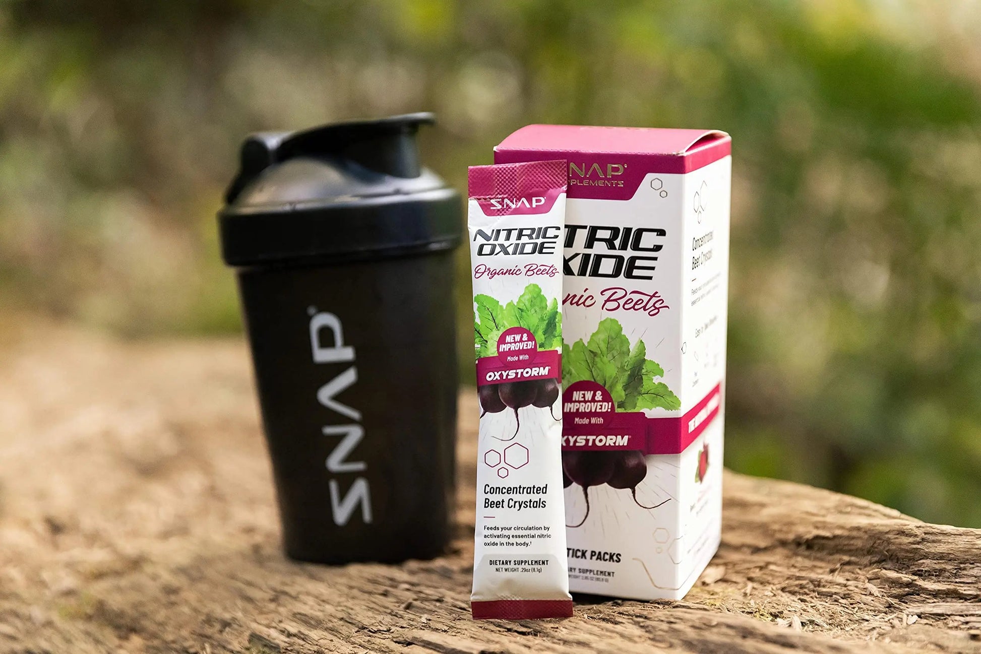 Snap Supplements Nitric Oxide Organic Beet Root Powder, Circulation Superfood On-The-Go Snap Supplements