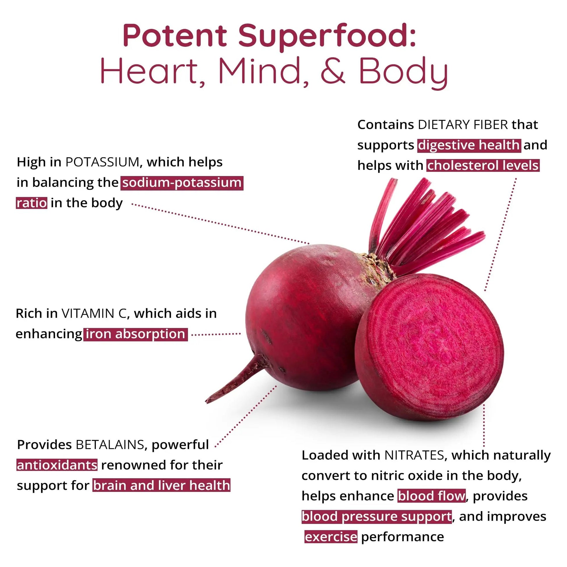 Organic Beet Root Capsules [1,300mg Superfood] - Blood Pressure Support Supplements, Beet Root Powder - Nitric Oxide Supplement, Blood Flow & Blood Circulation | Antioxidant, Brain Food | Vegan, 60 Ct