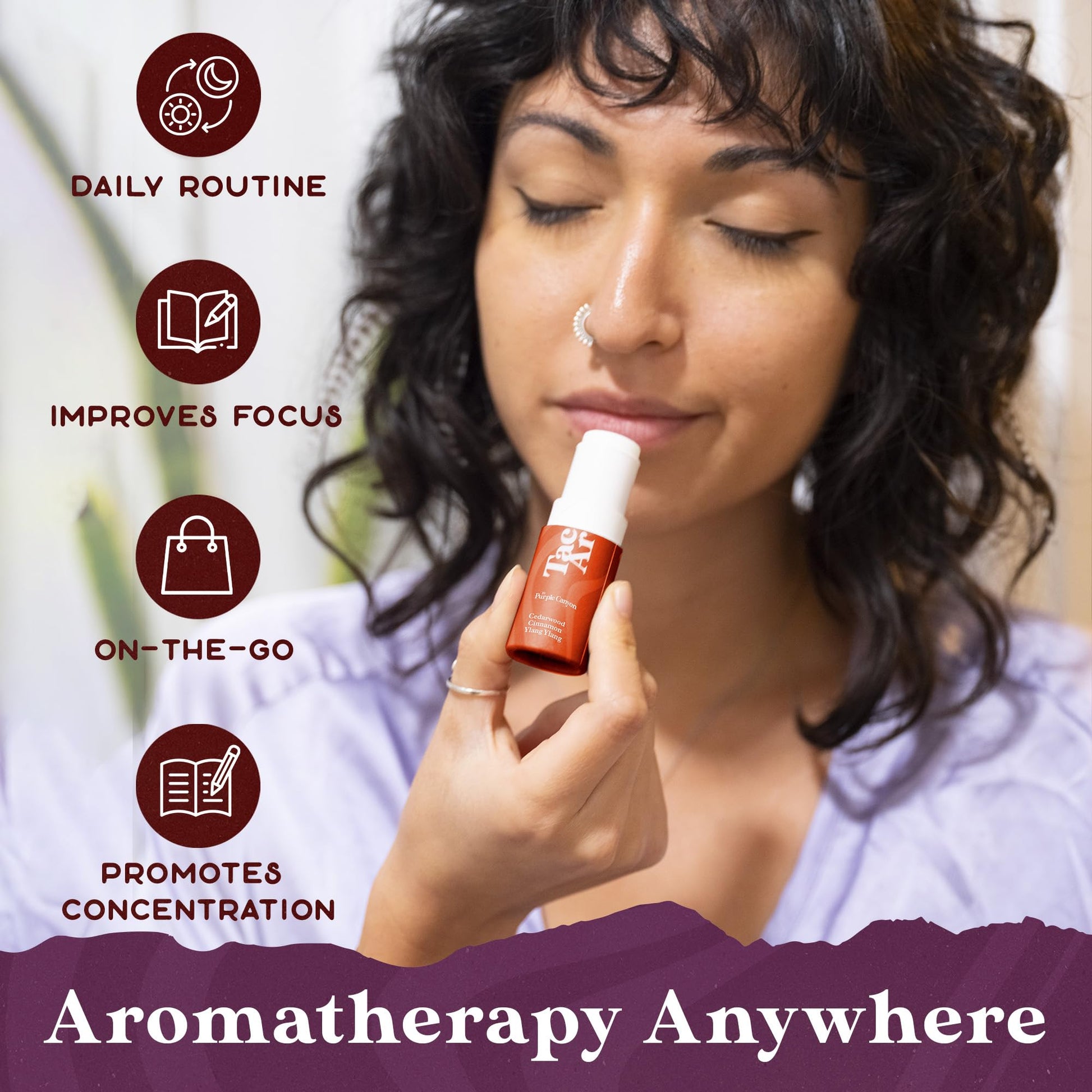 Essential Oils Balm Stick | Grounded Thought Aromatherapy Balm | All Natural Body Balm PURPLE CANYON