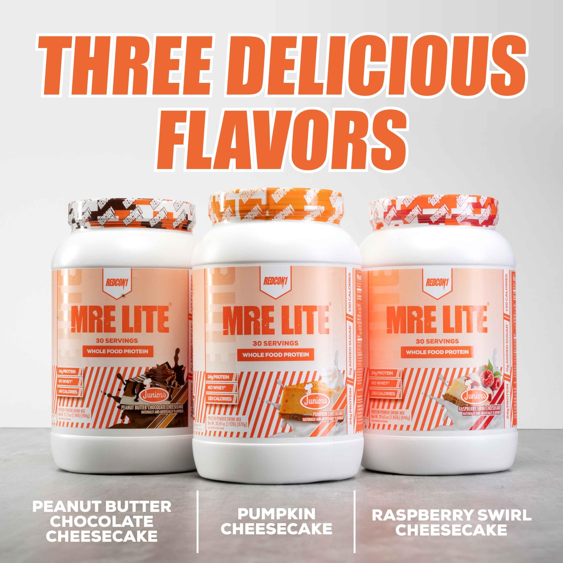 REDCON1 MRE Lite Whole Food Protein Powder, Juniors, Pumpkin Cheesecake - Low Carb REDCON1