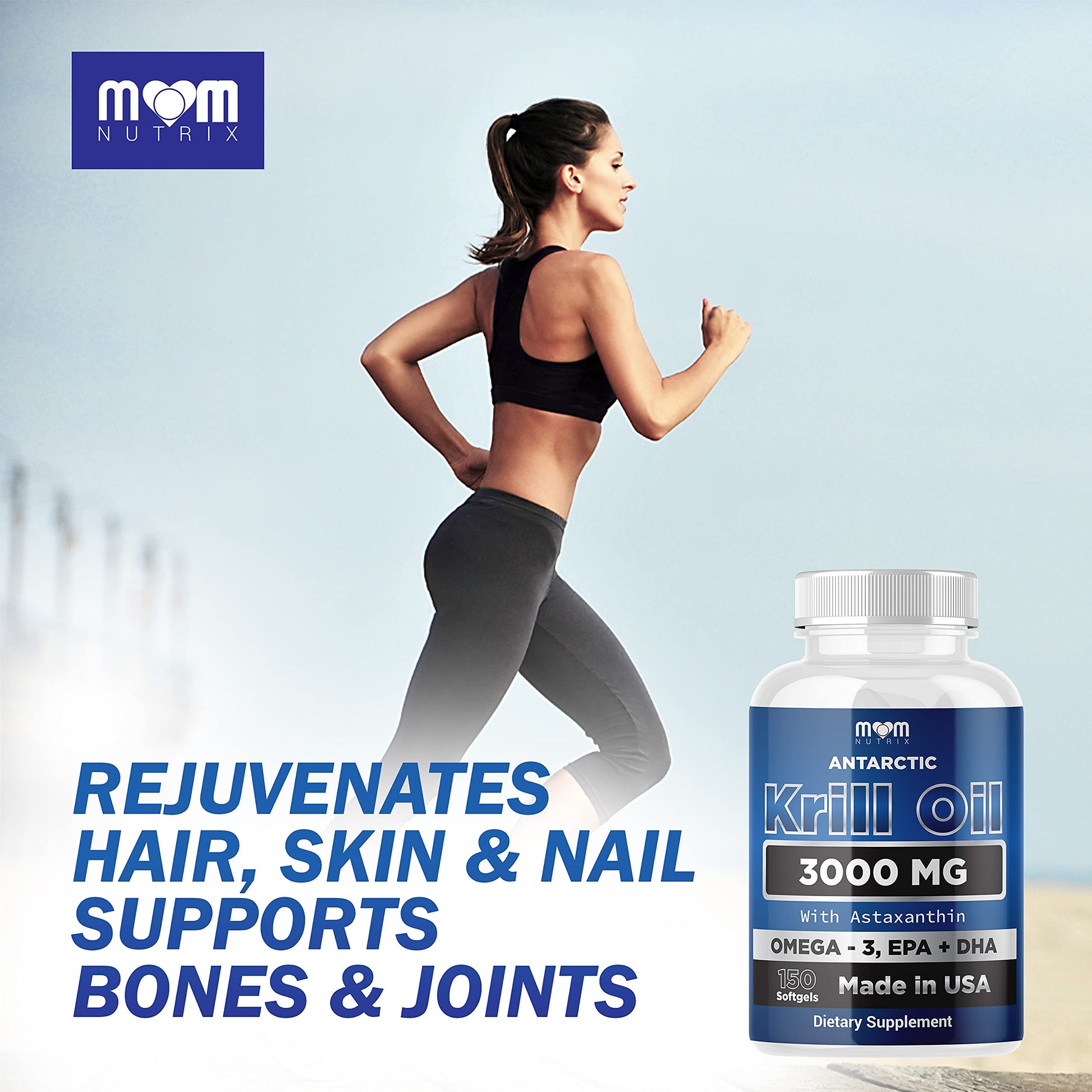 Dr. JOEL'S MOM NUTRIX Antarctic Krill Oil Supplement - 3000 mg Per Serving - 150 Softgel Dr. JOEL'S