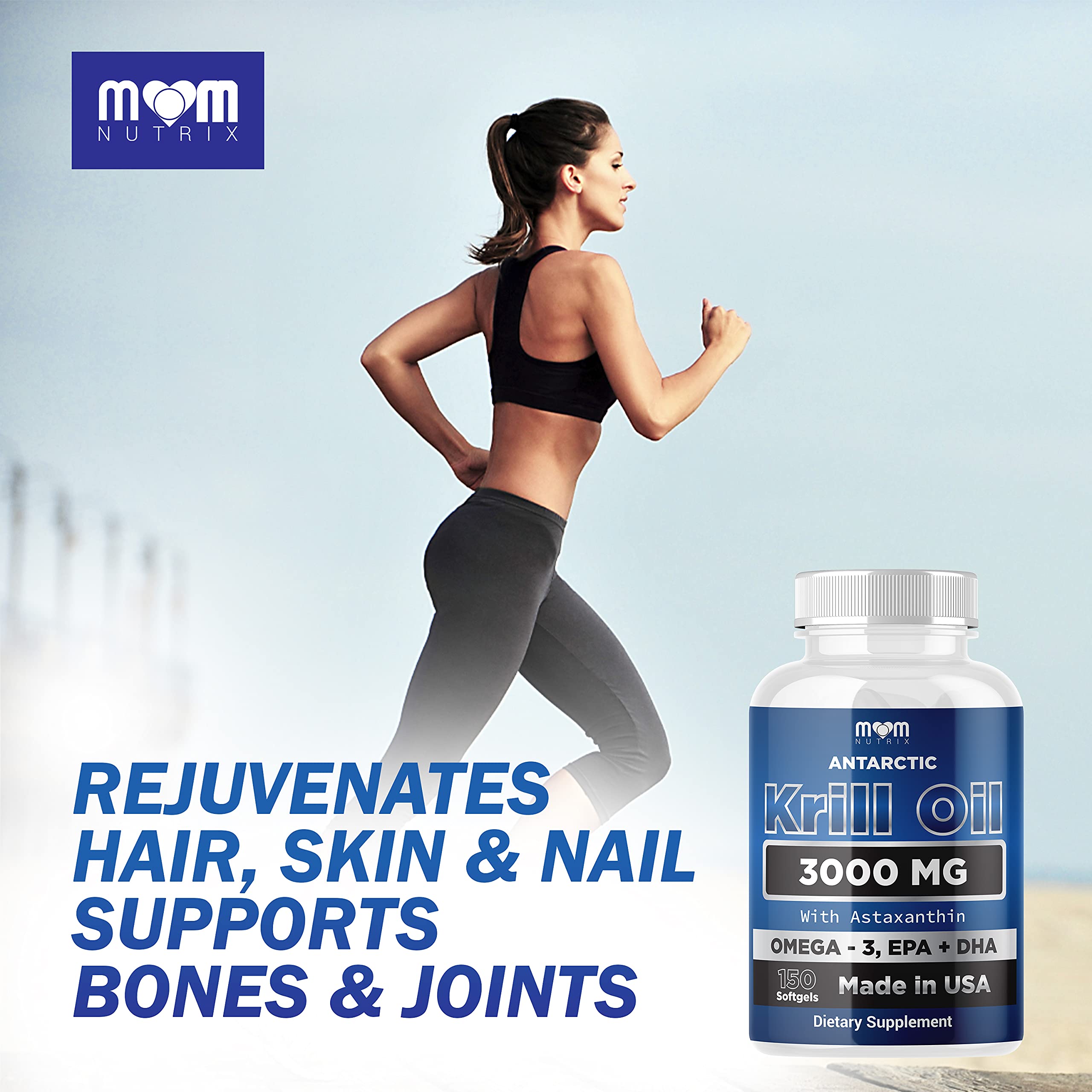 Dr. JOEL'S MOM NUTRIX Antarctic Krill Oil Supplement - 3000 mg Per Serving - 150 Softgel Dr. JOEL'S