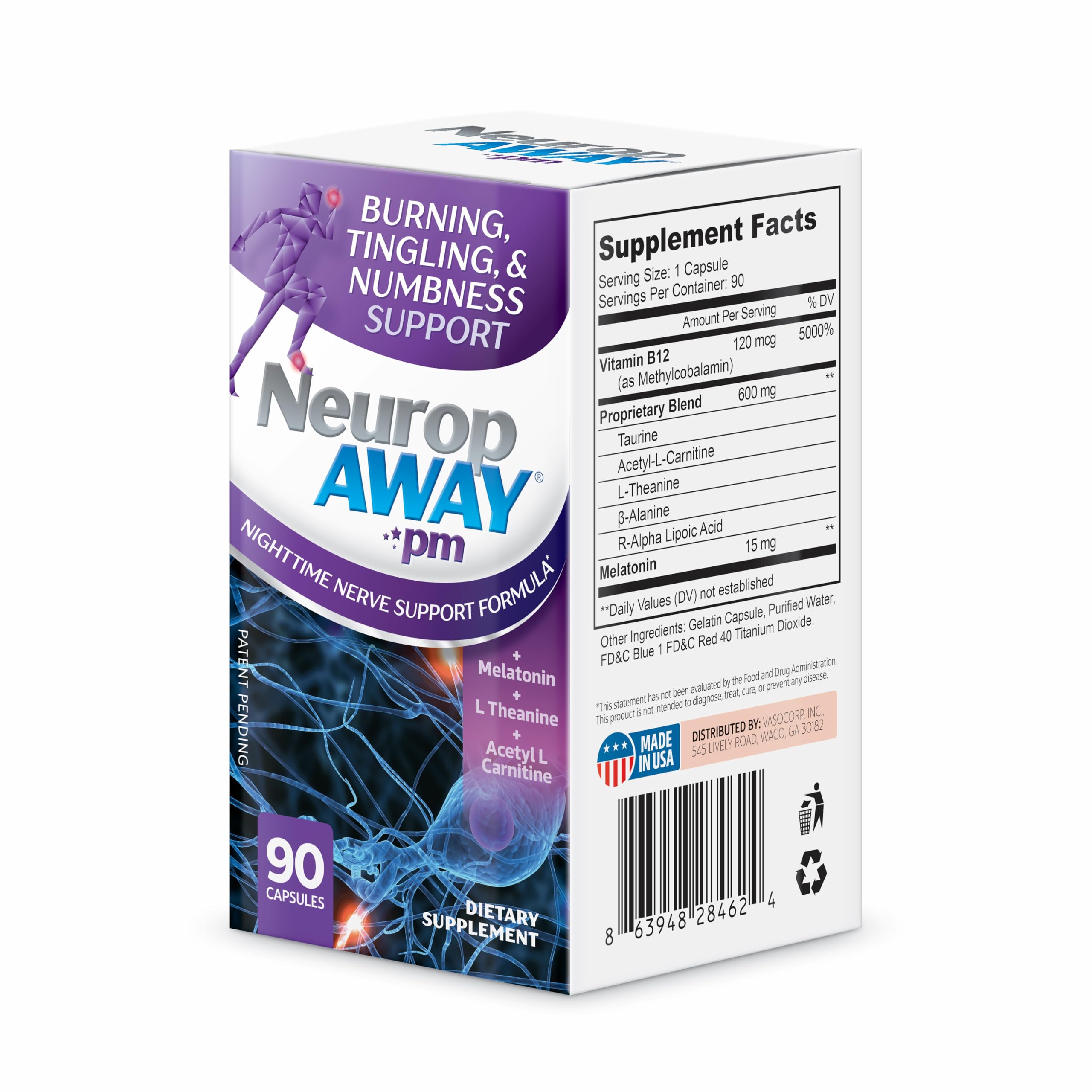 NeuropAWAY Nerve Support PM | 90 Capsules NeuropAWAY