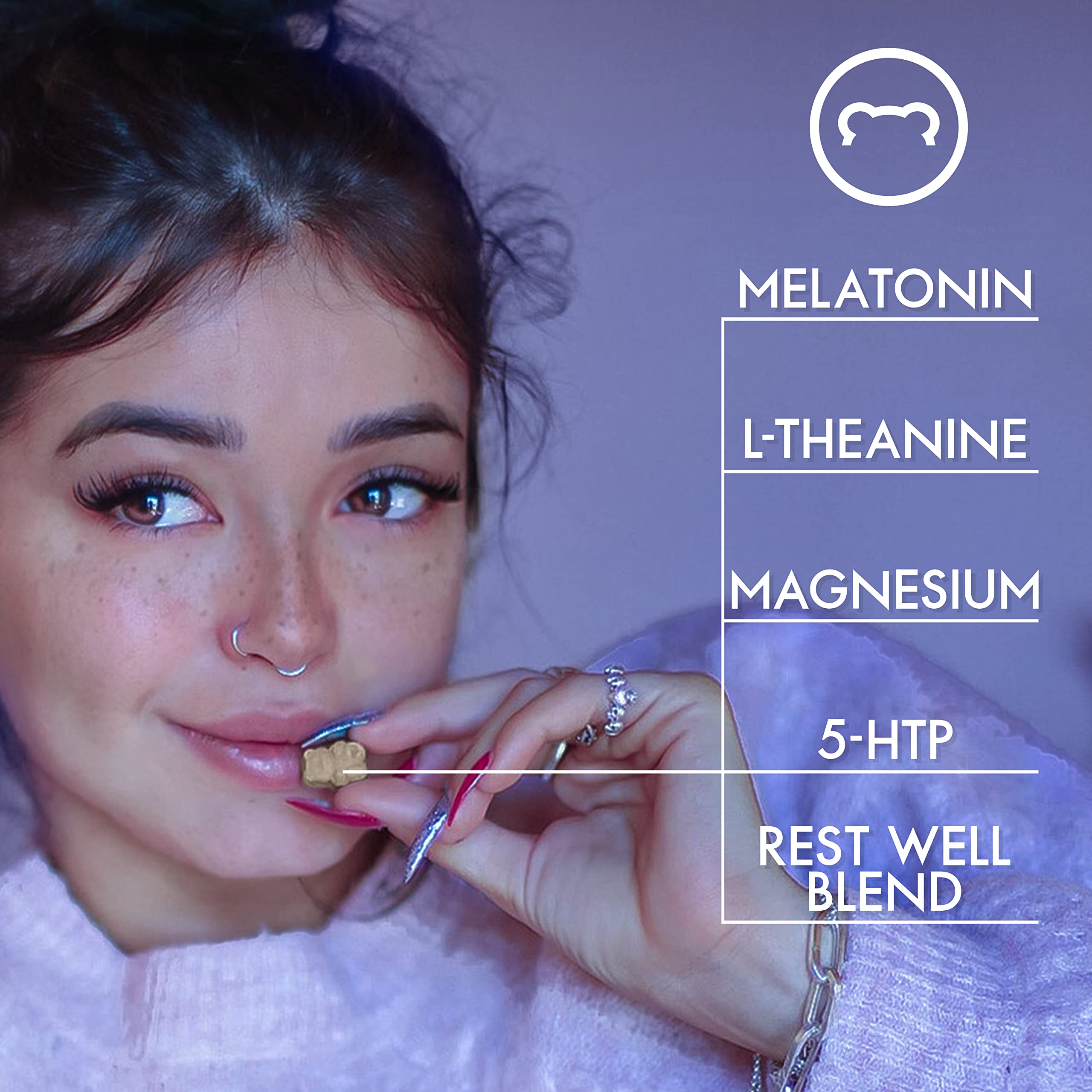 Sugarbear Sleep Aid Gummies for Adults with Melatonin 6mg, Magnesium SugarBearHair