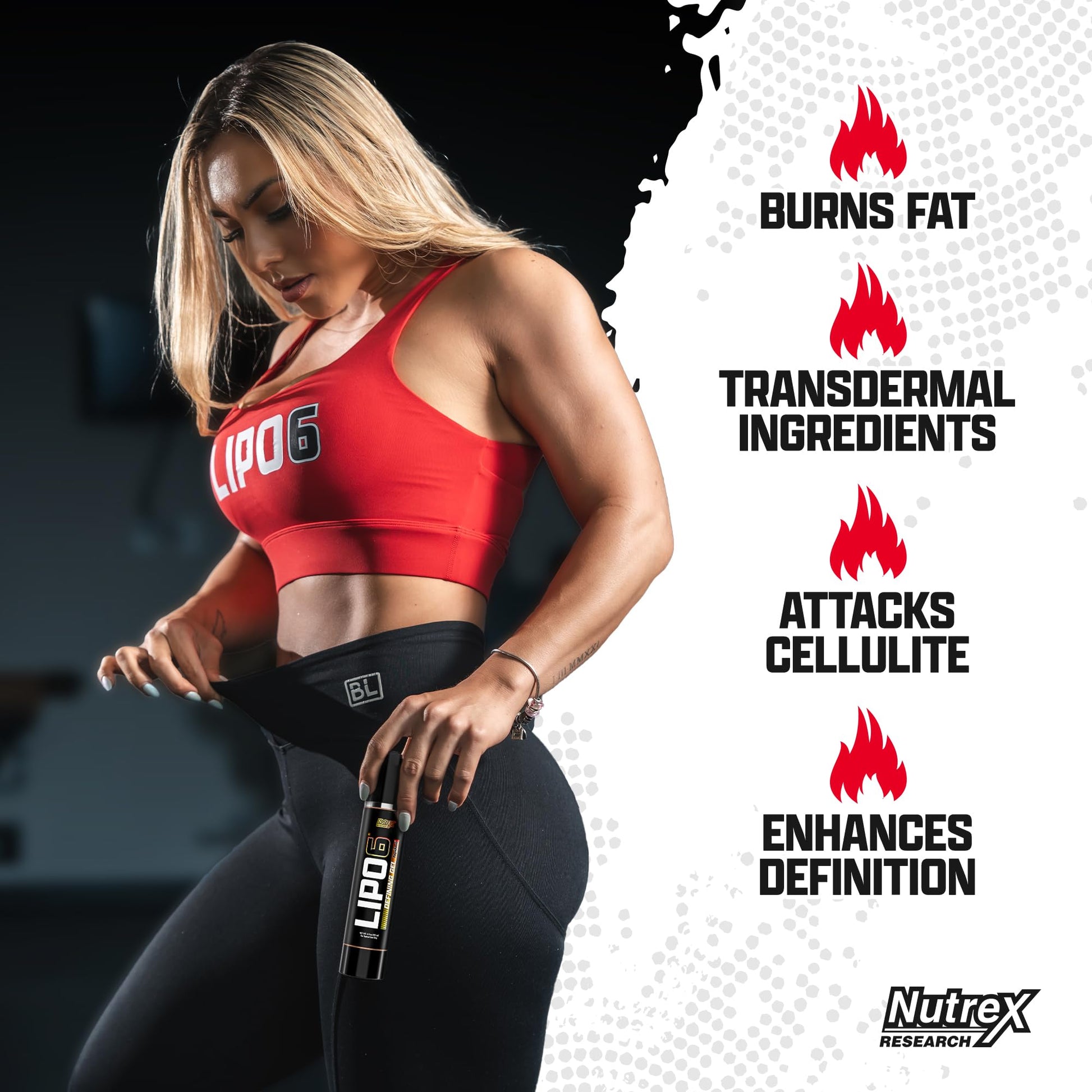 Lipo 6 Defining Gel Fast Acting Fat Burning Cream for Men & Women | Targets Stubborn Nutrex Research